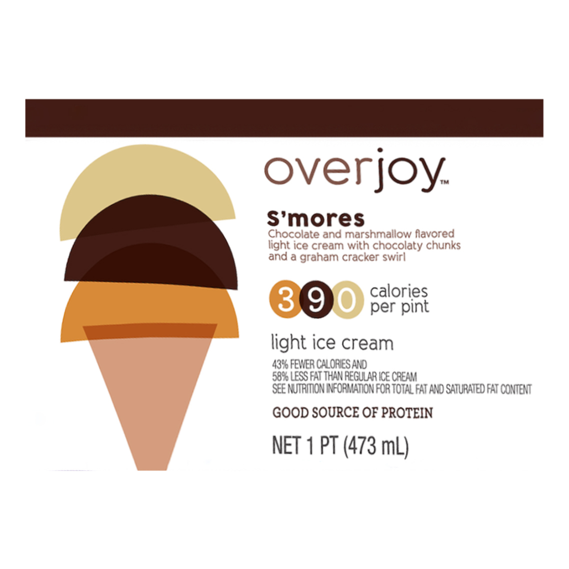 Overjoy S'mores Light Ice Cream 1 pt