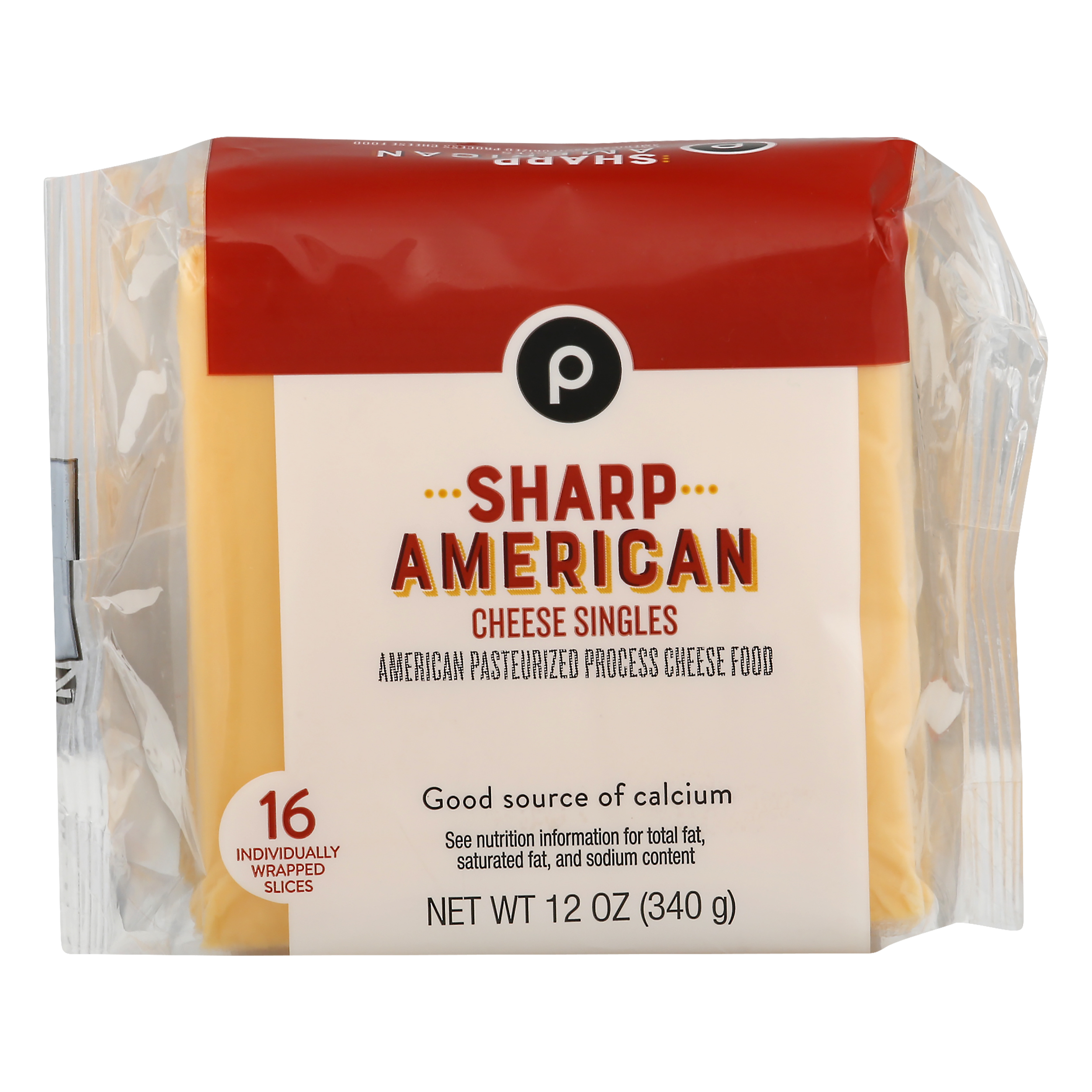 Publix Sharp American Cheese Singles 16 ea WRAPPER
