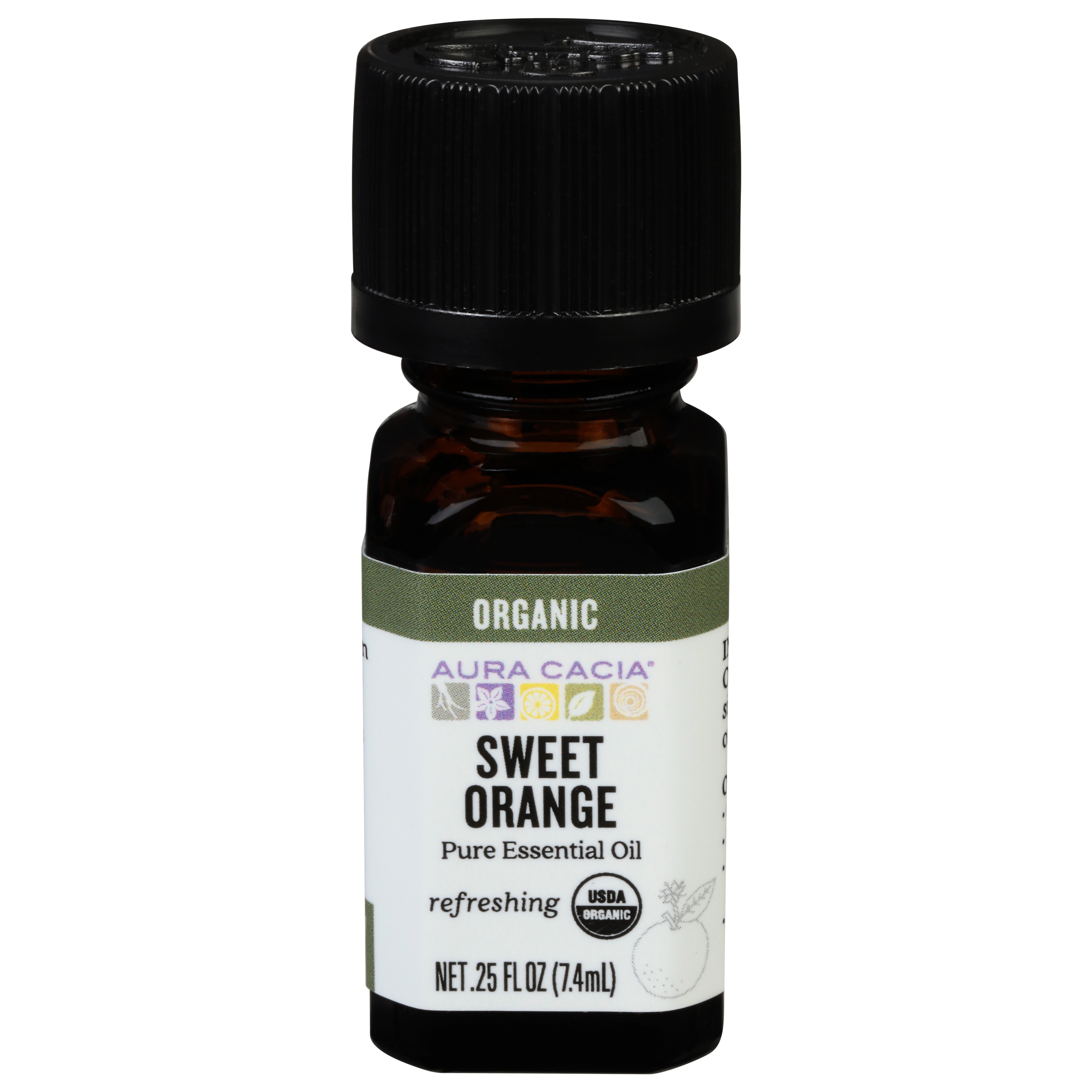 Aura Cacia Organic Refreshing Sweet Orange Pure Essential Oil