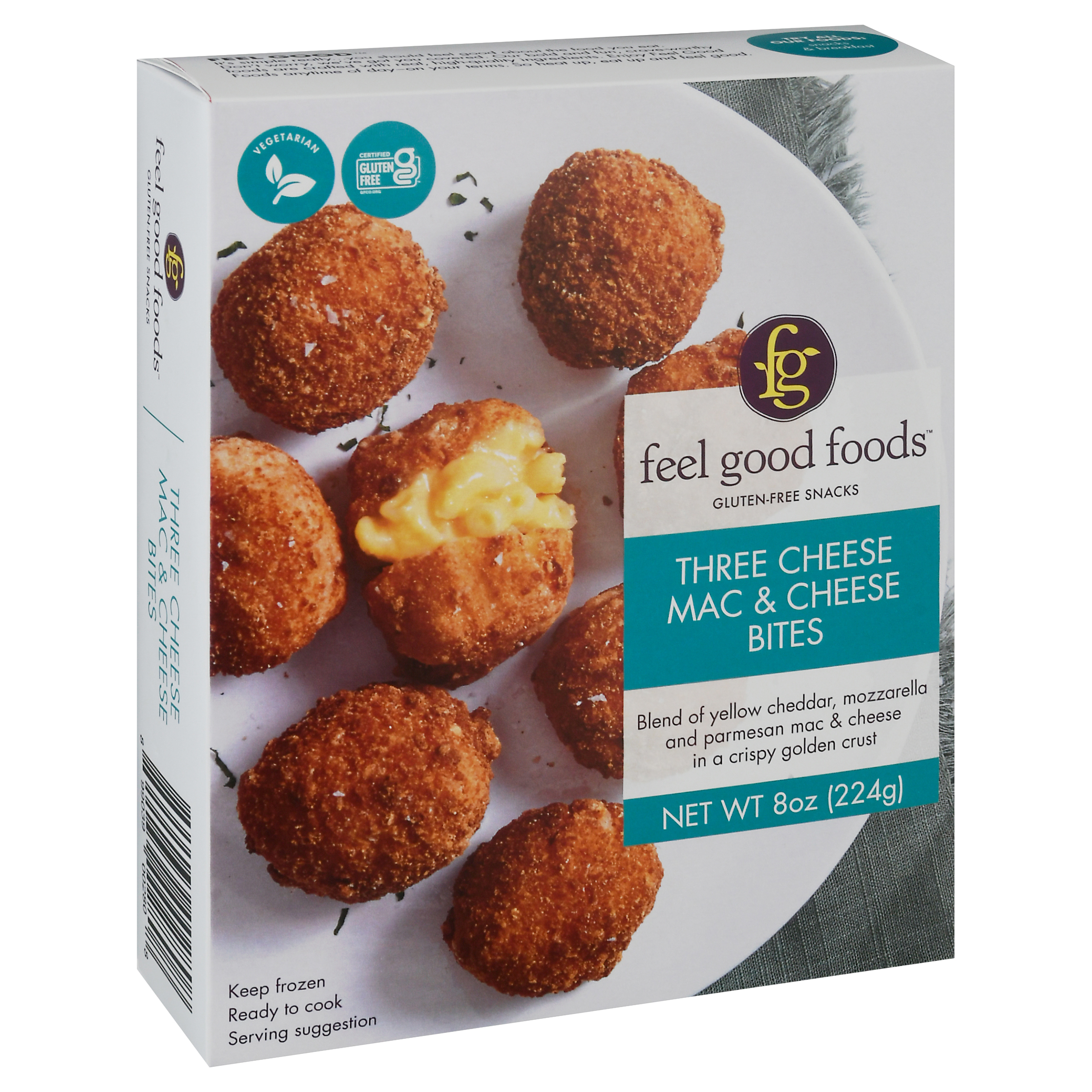 Feel Good Foods Three Cheese Mac & Cheese Bites