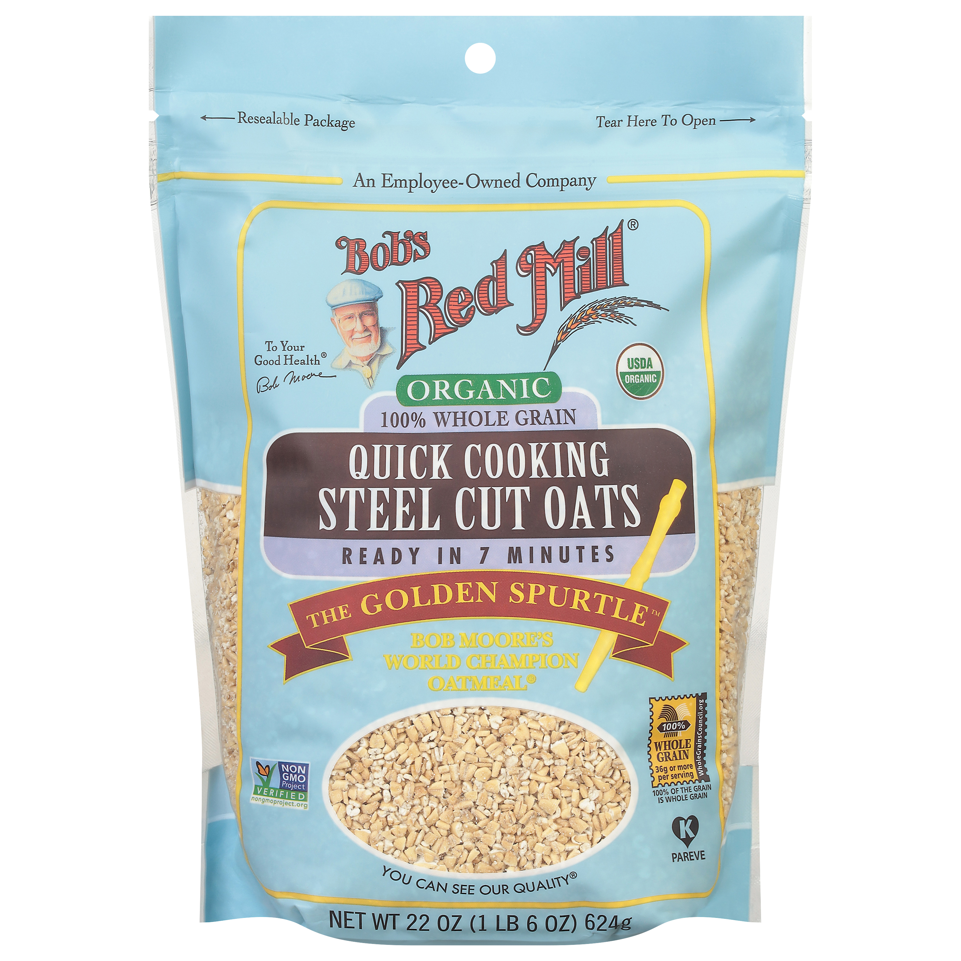 Bob's Red Mill Quick Cooking Steel Cut Organic Oats