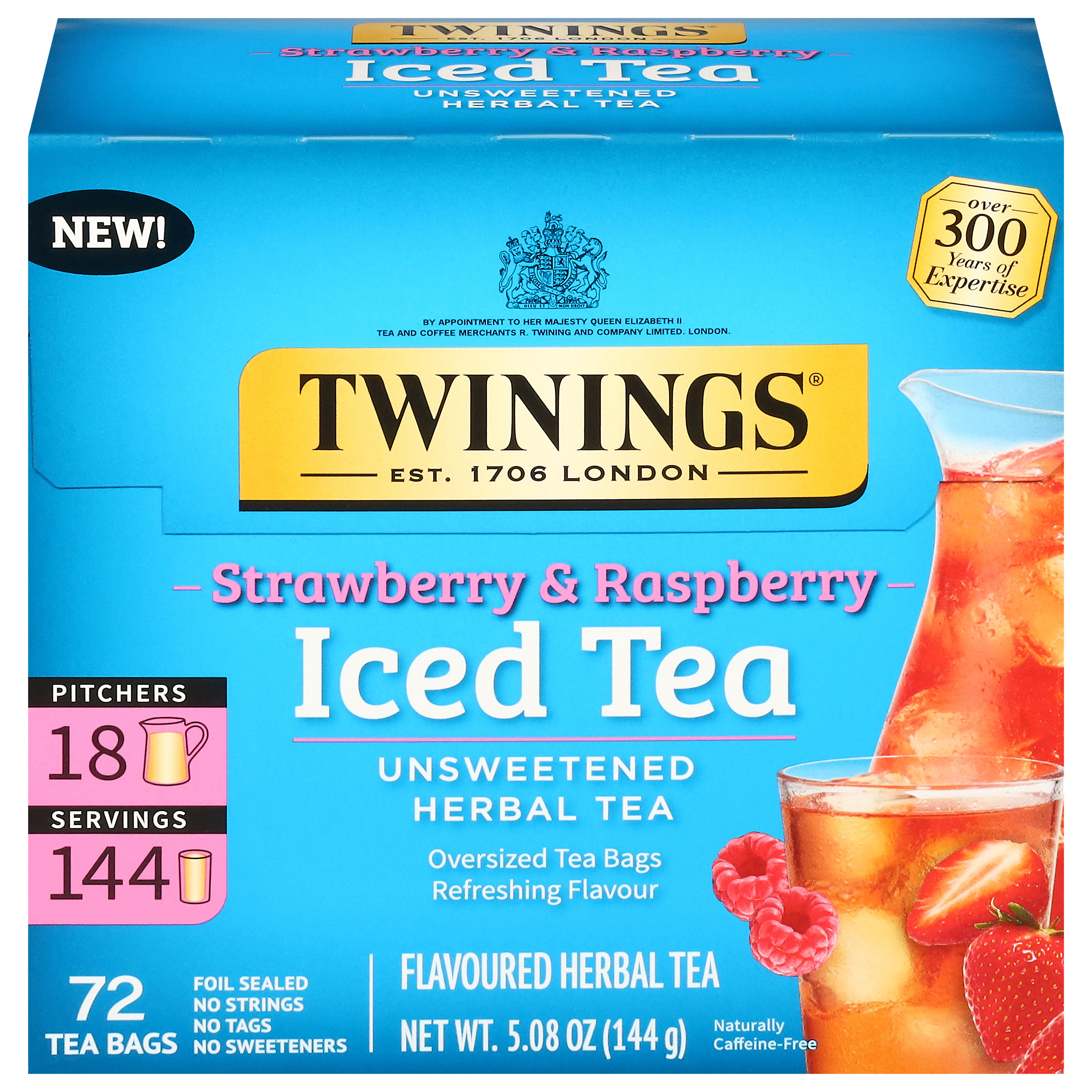 Twinings Iced Tea Unsweetened Strawberry & Rasberry Herbal Tea