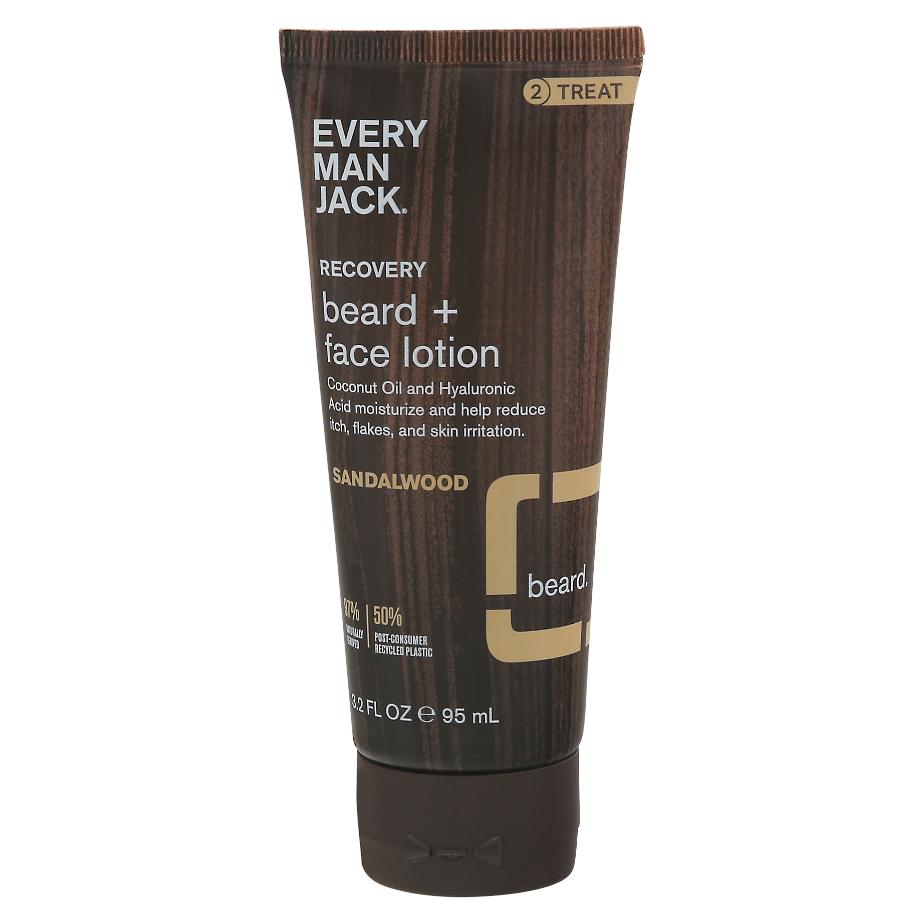 Every Man Jack 2-Treat Recovery Sandalwood Beard + Face Lotion