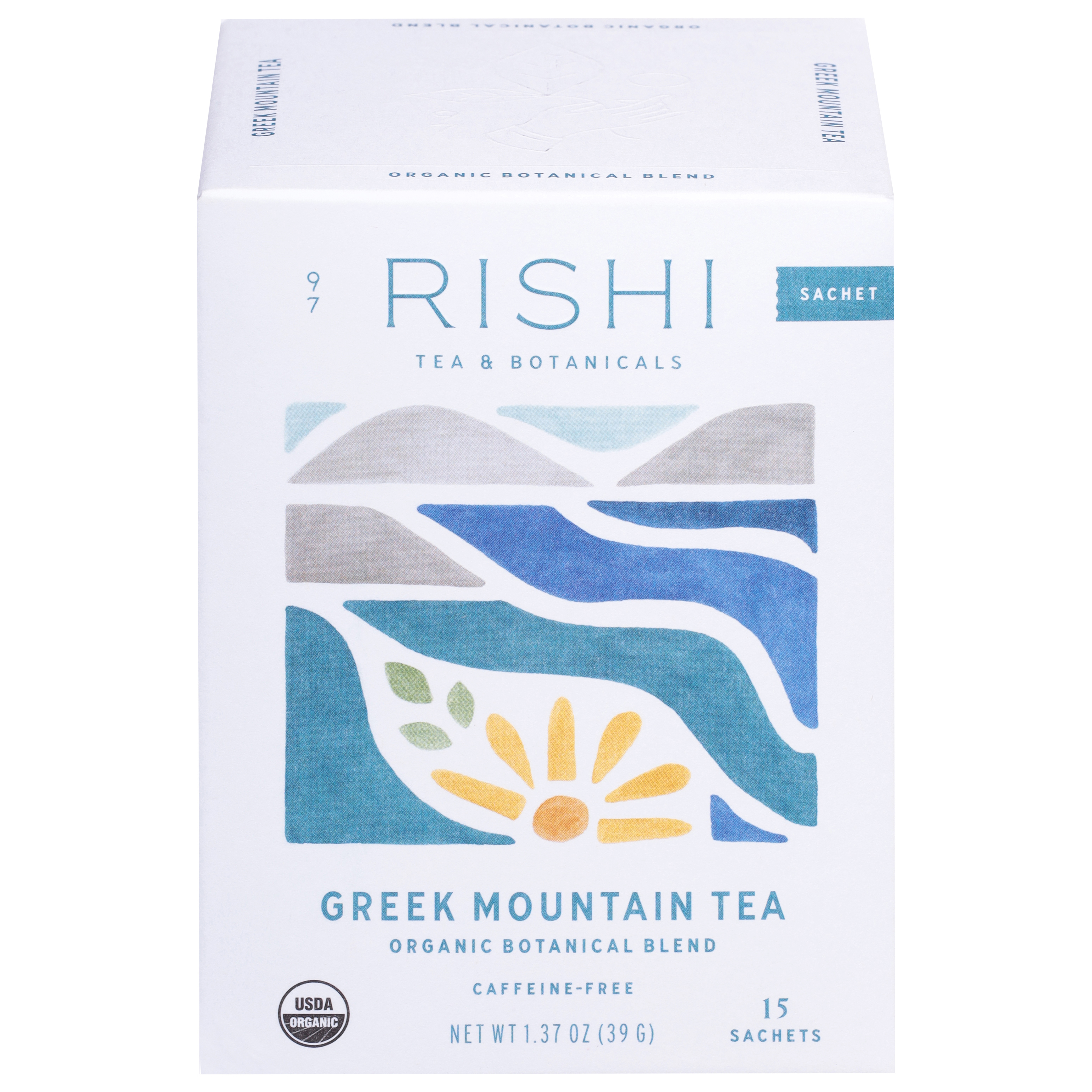 Rishi Organic Botanical Blend Greek Mountain Tea Greek Mountain Tea 15 Sachets