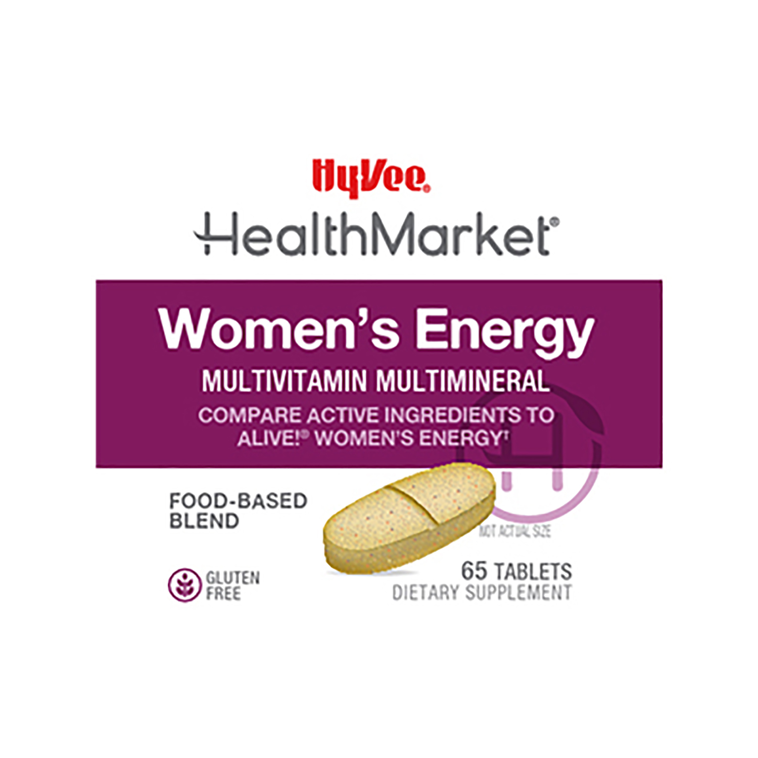 HyVee HealthMarket Women's Energy Multivitamin Multimineral 65 Tablets