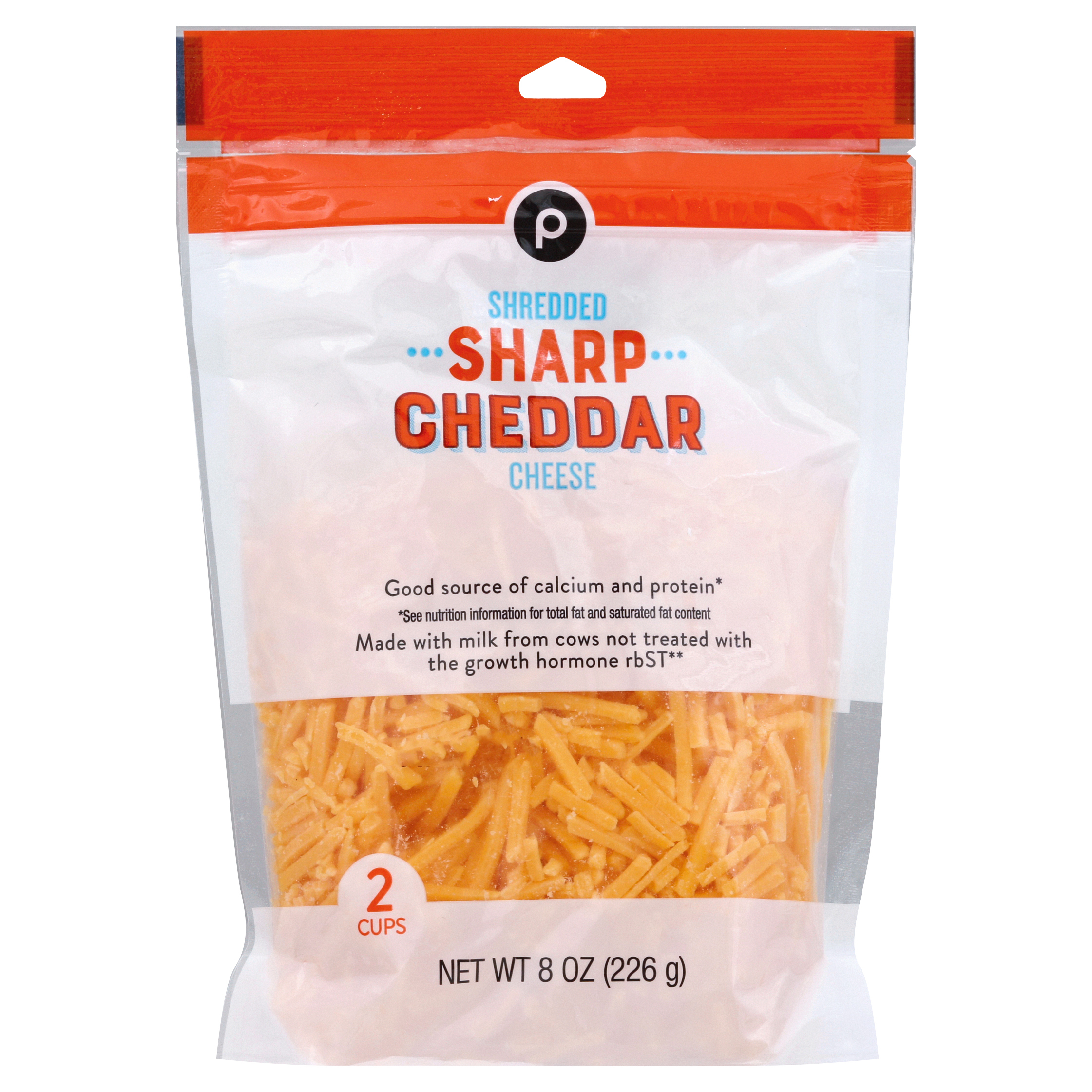Publix Shredded Sharp Cheddar Cheese 8.0 oz BAG