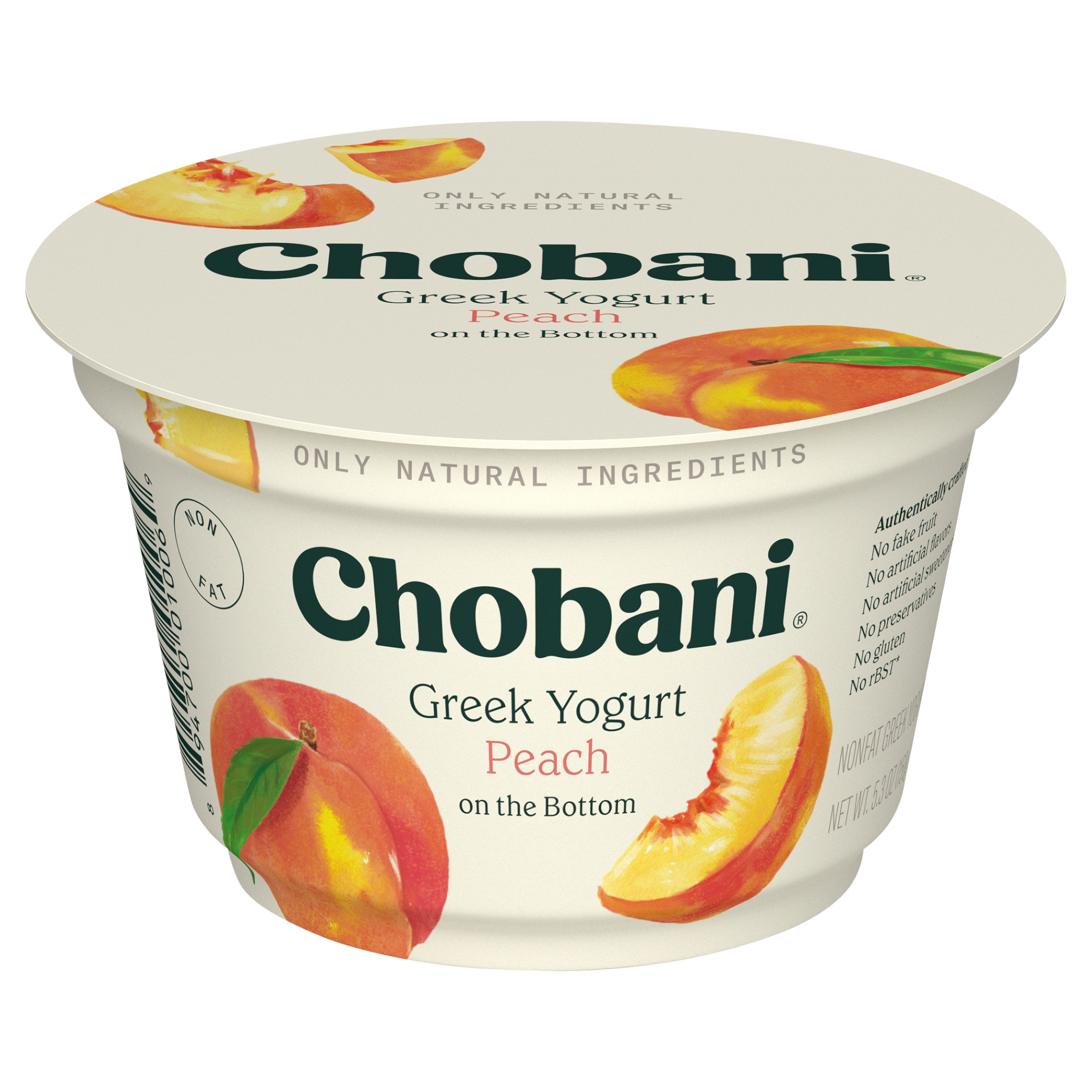 Chobani® Non-Fat Greek Yogurt Peach on the Bottom