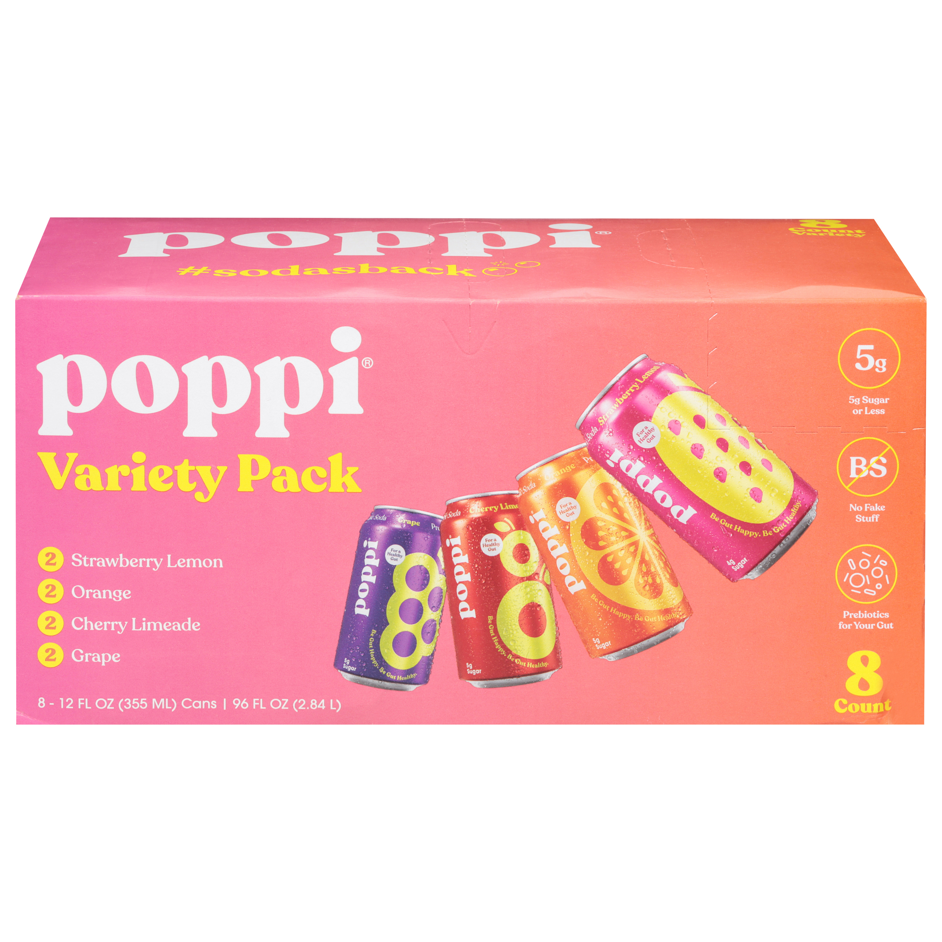 Poppi Assorted Prebiotic Soda Variety Pack