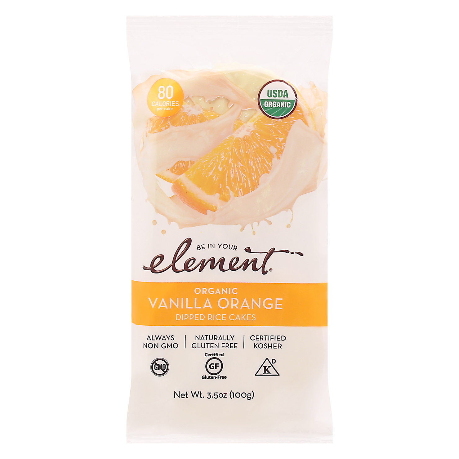 Element Organic Vanilla Orange Dipped Rice Cakes