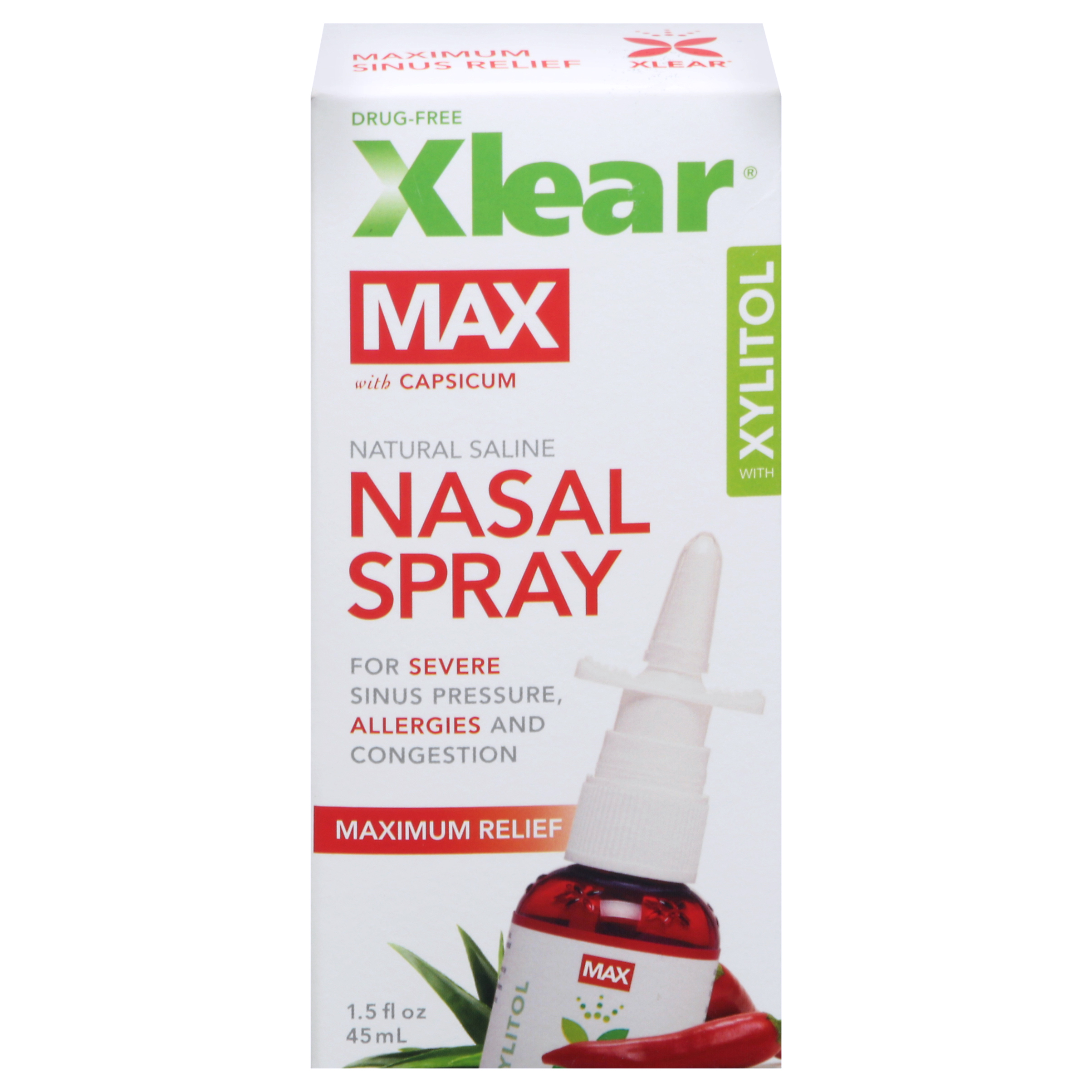Xlear Max Saline Nasal Spray with Capsicum
