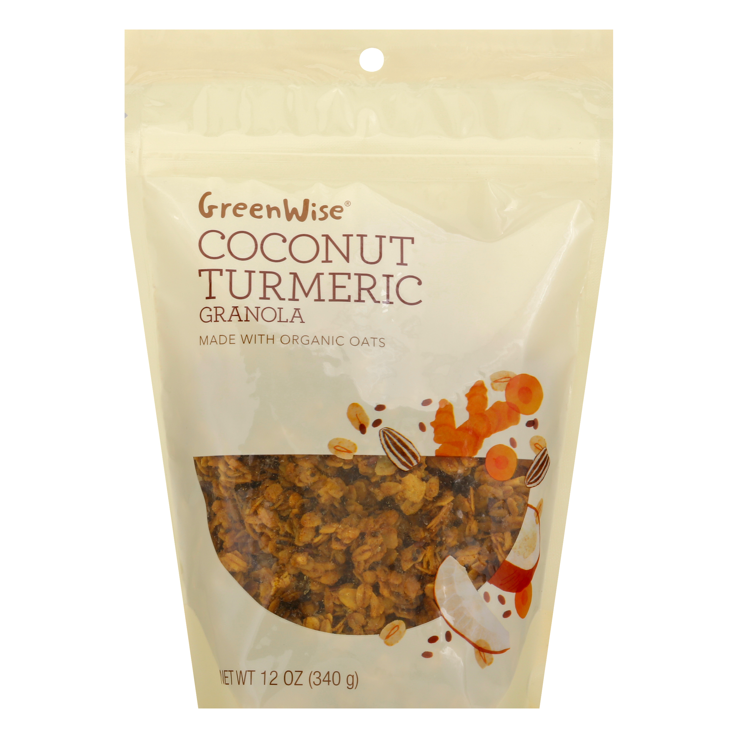 GreenWise Coconut Turmeric Granola 12.0 oz STAND PACK