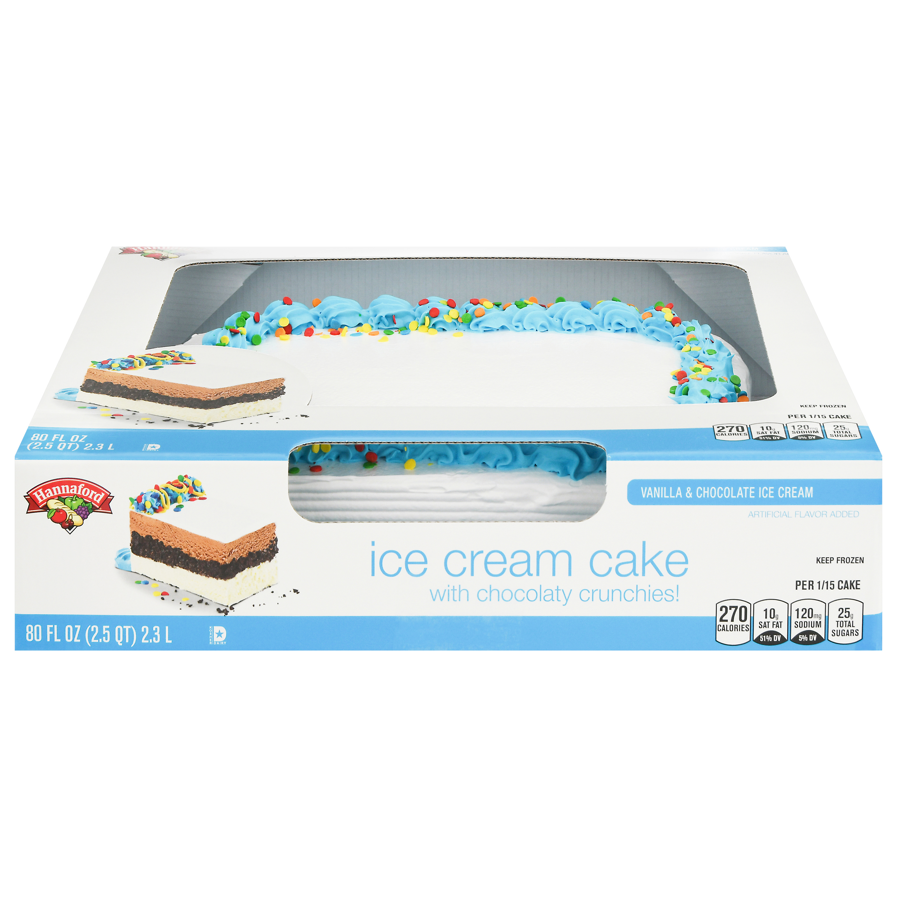 Hannaford Vanilla & Chocolate Ice Cream Cake 80 fl oz
