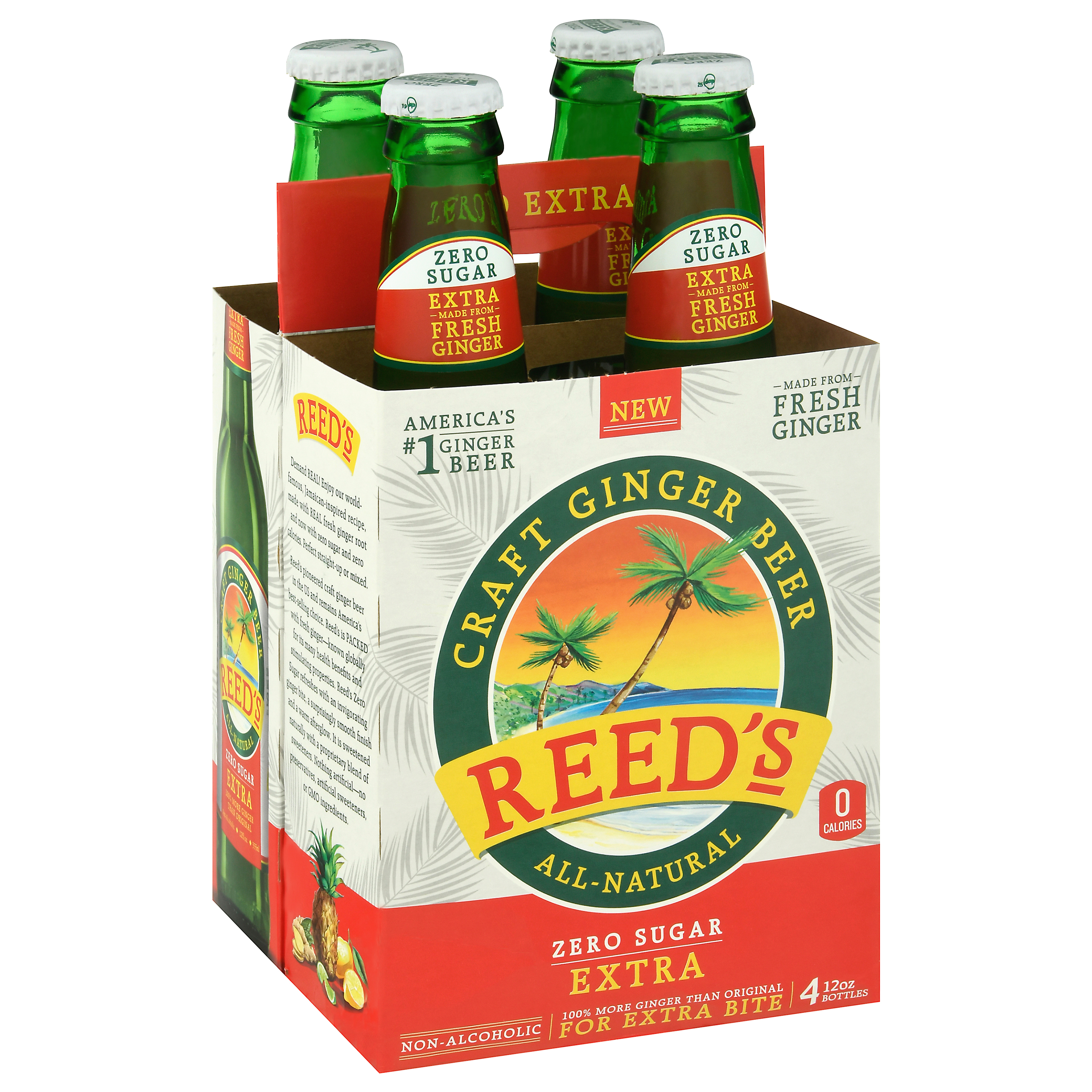 Reed's Zero Sugar Extra Ginger Beer