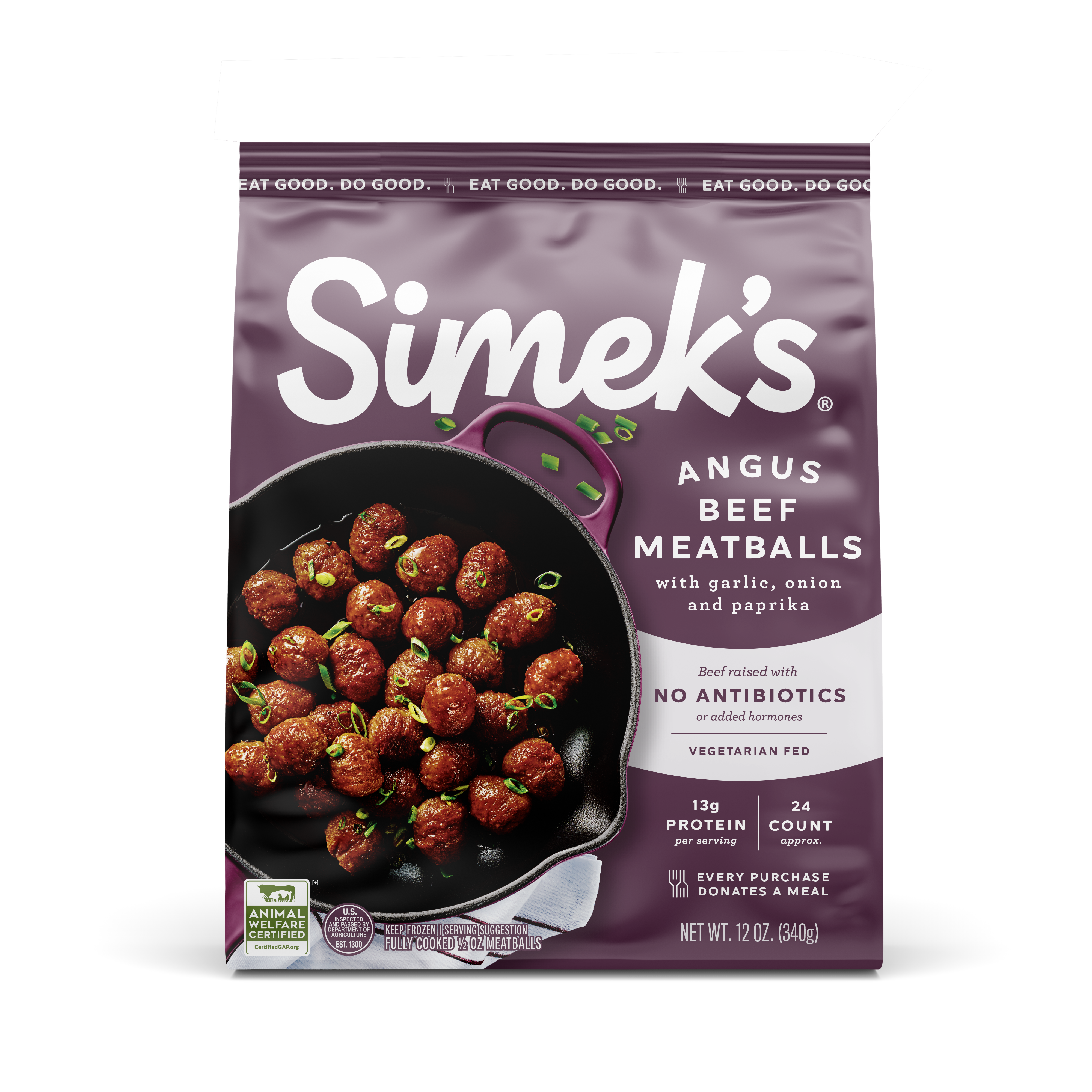 Simek's Angus Beef Meatballs, 12 Ounce