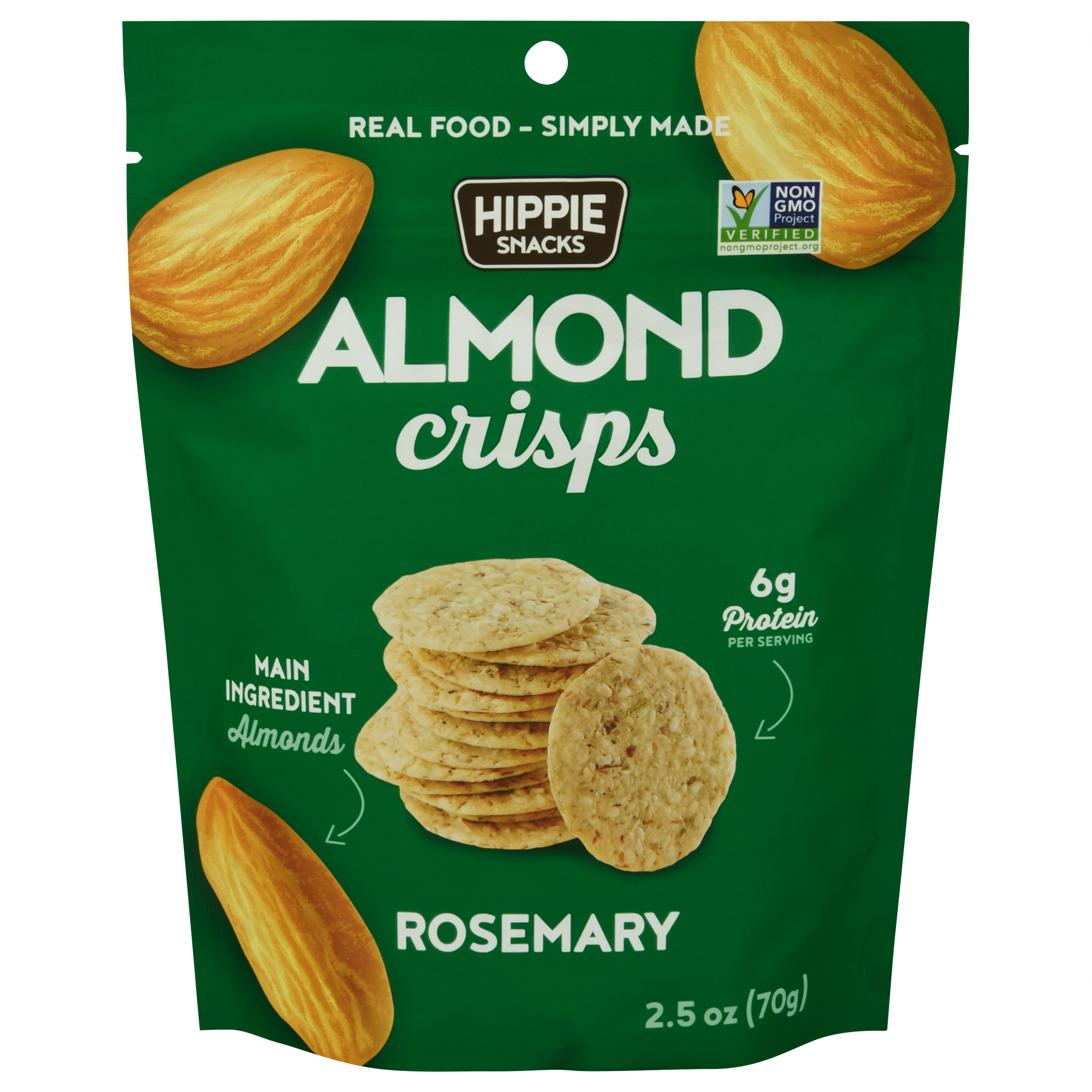 Hippie Snacks Rosemary Almond Crisps