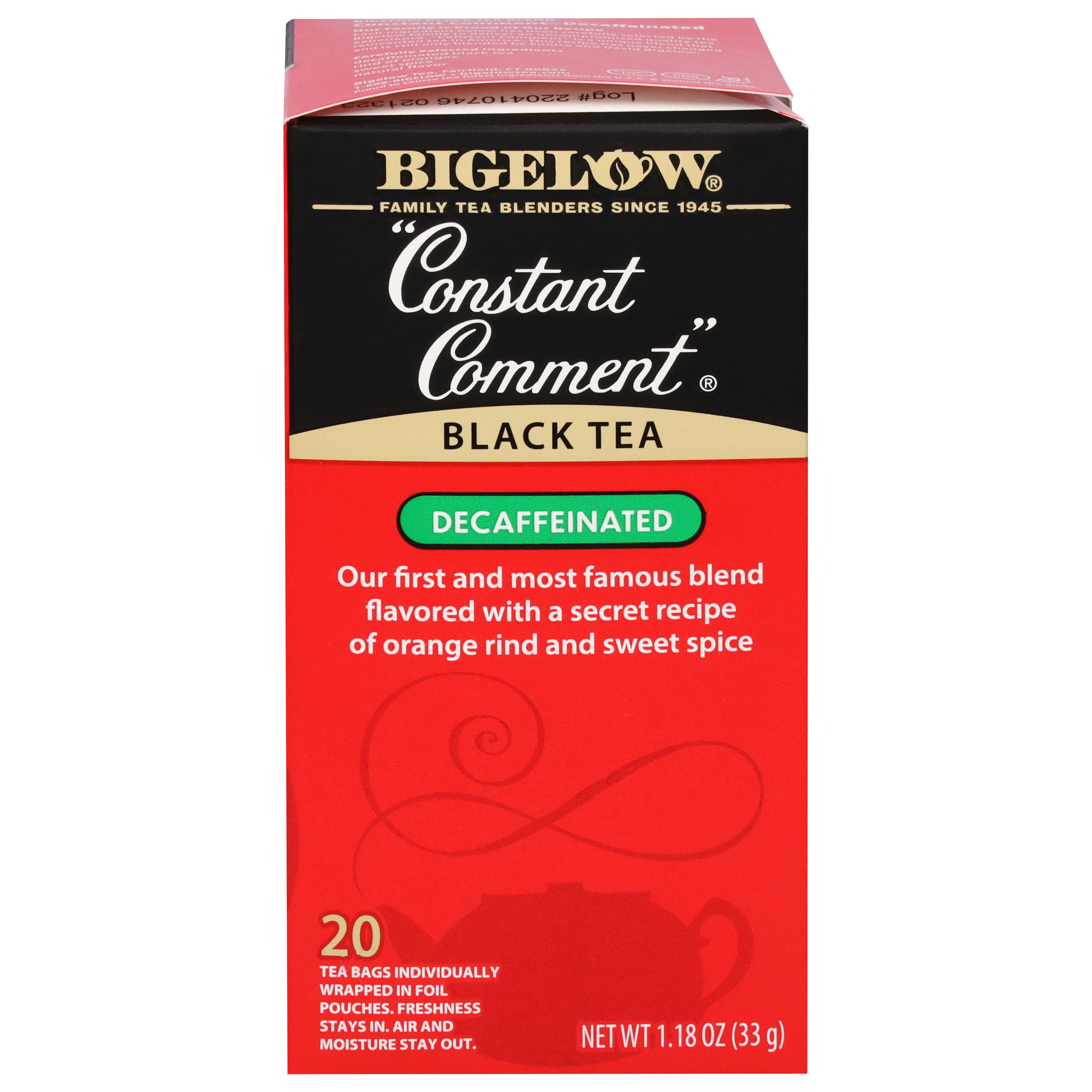Bigelow Constant Comment Decaffeinated, Black Tea, Tea Bags,