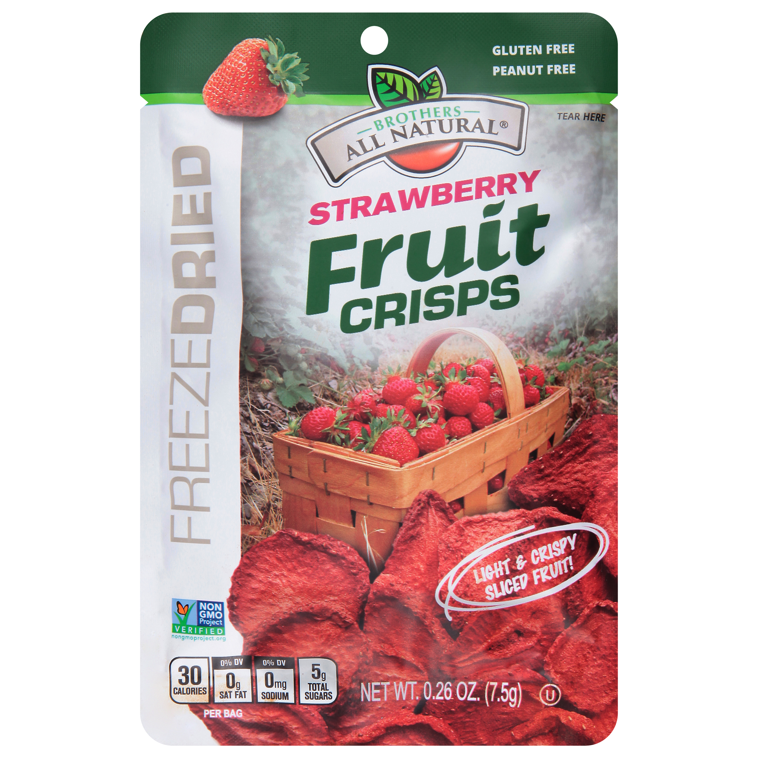Brothers All Natural Freeze Dried Strawberry Fruit Crisps