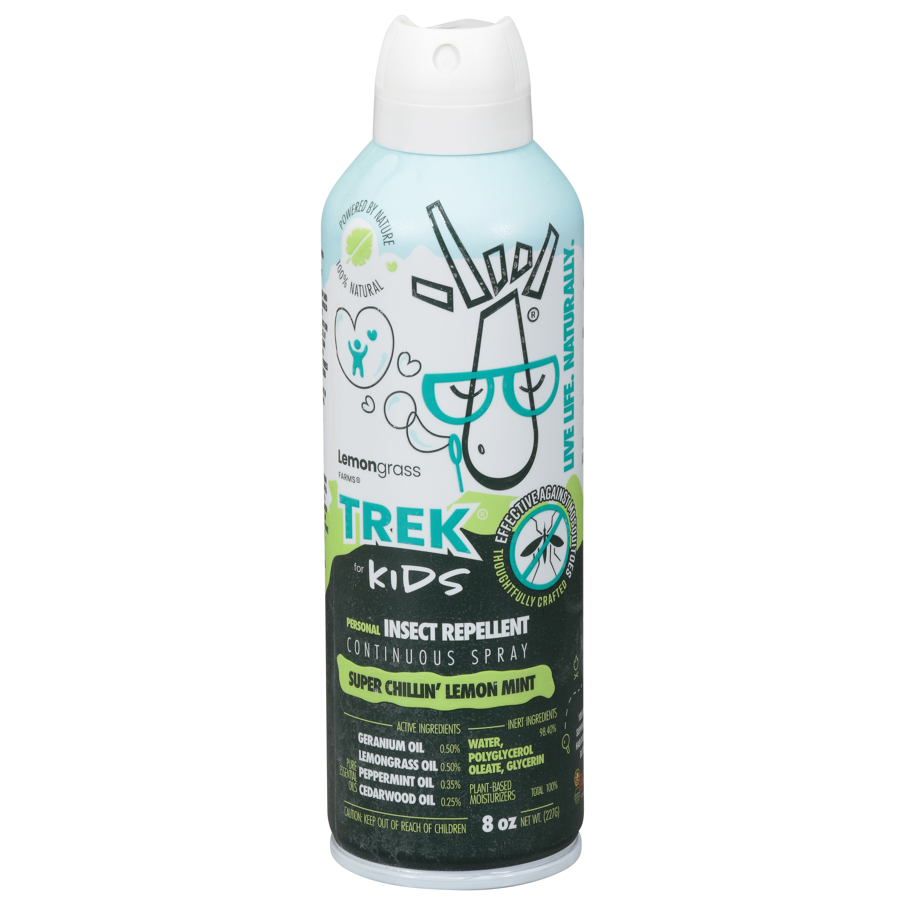 Lemongrass Farms Trek Spray Super Chillin' Lemon Mint Personal Insect Repellent for Kids