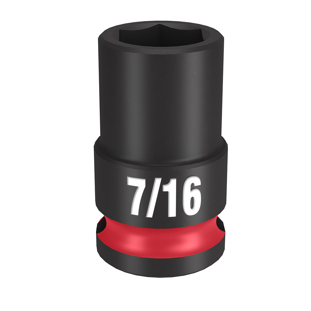 Product image for Milwaukee 49-66-6105 SHOCKWAVE™ Impact Duty 3/8" Drive 7/16" Standard 6-Point Socket