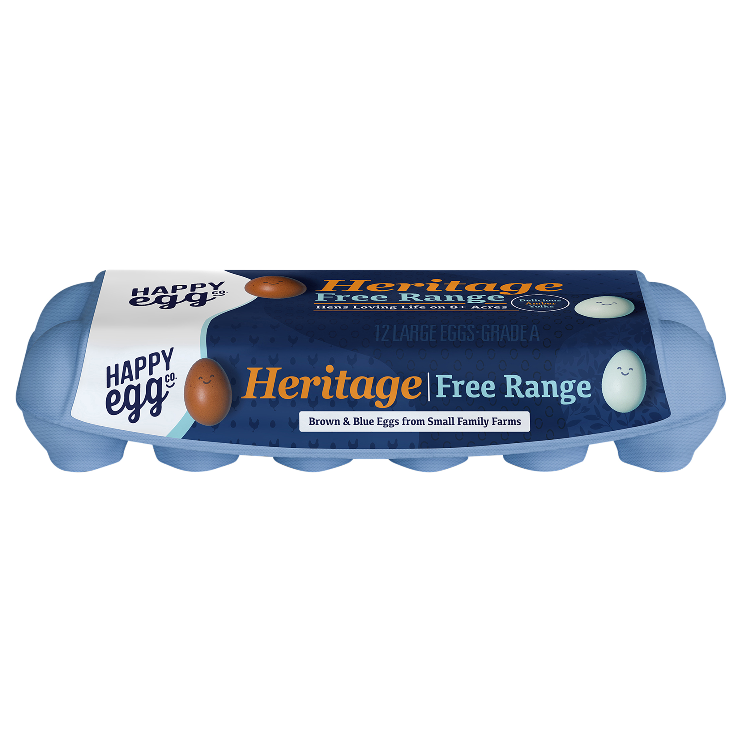 Happy Egg Heritage Breed Blue & Brown Free Range Eggs, Grade A Eggs,