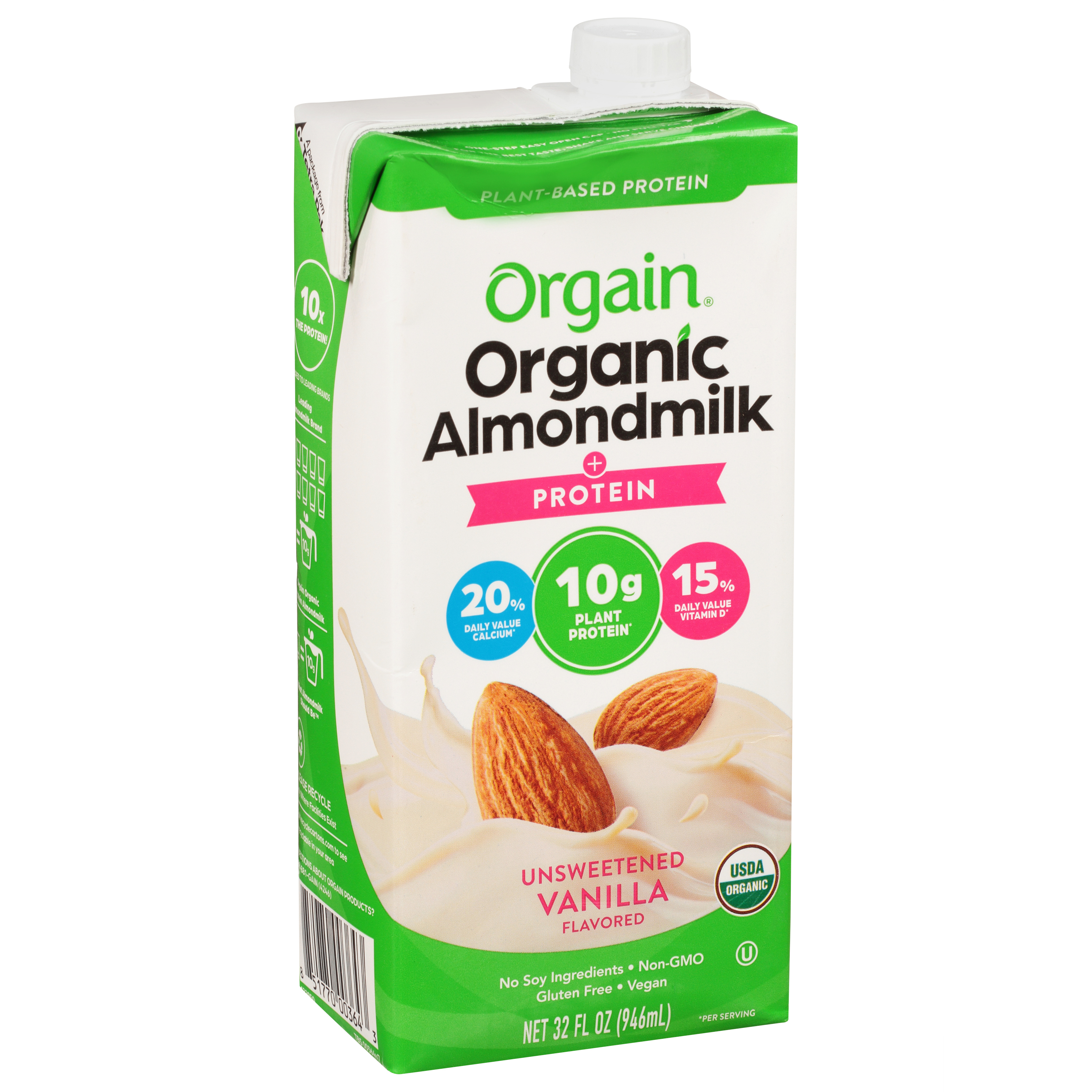 Orgain Unsweetened Organic Vanilla Flavored Almondmilk