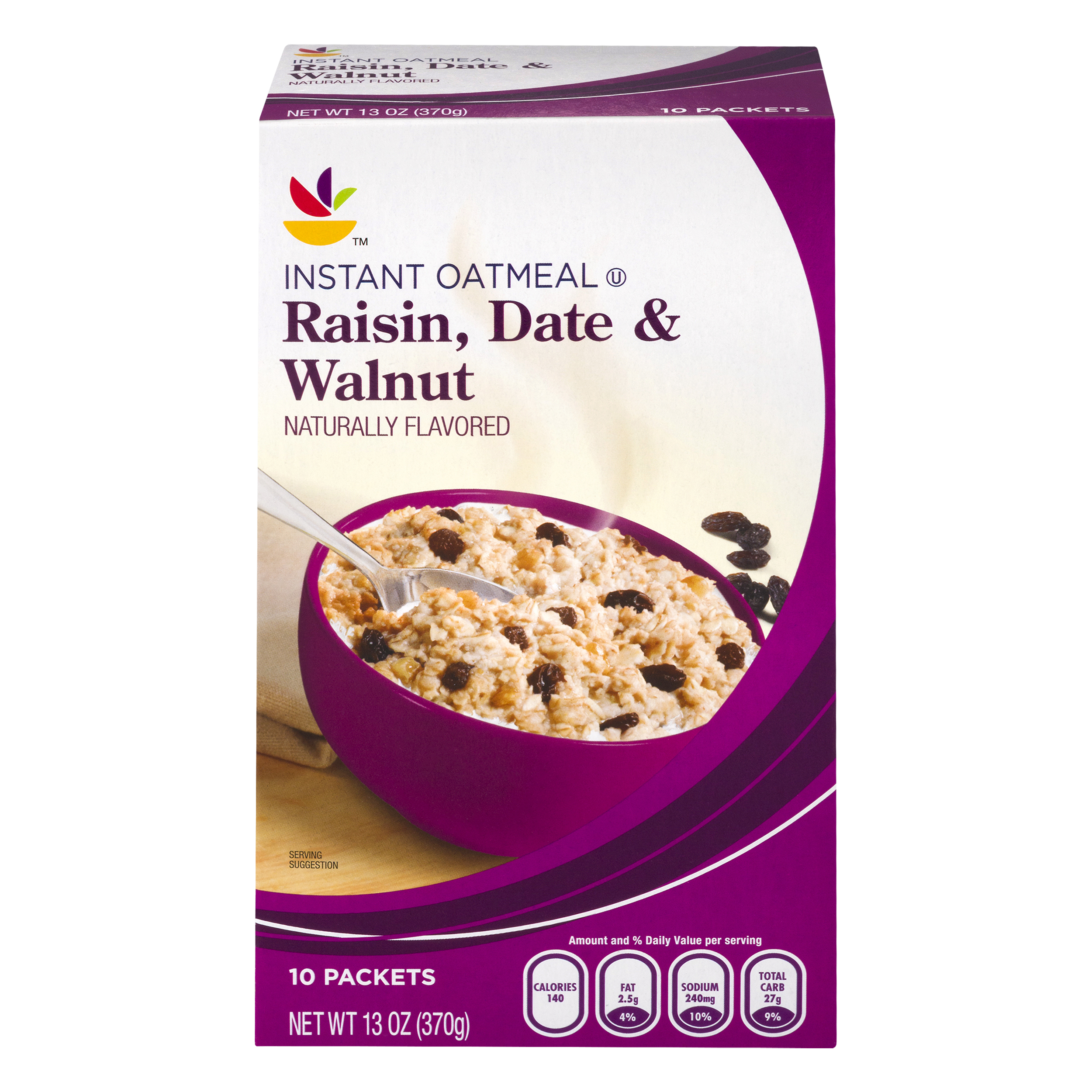 Ahold Raisin, Date & Walnut Instant Oatmeal 10 ea BOX