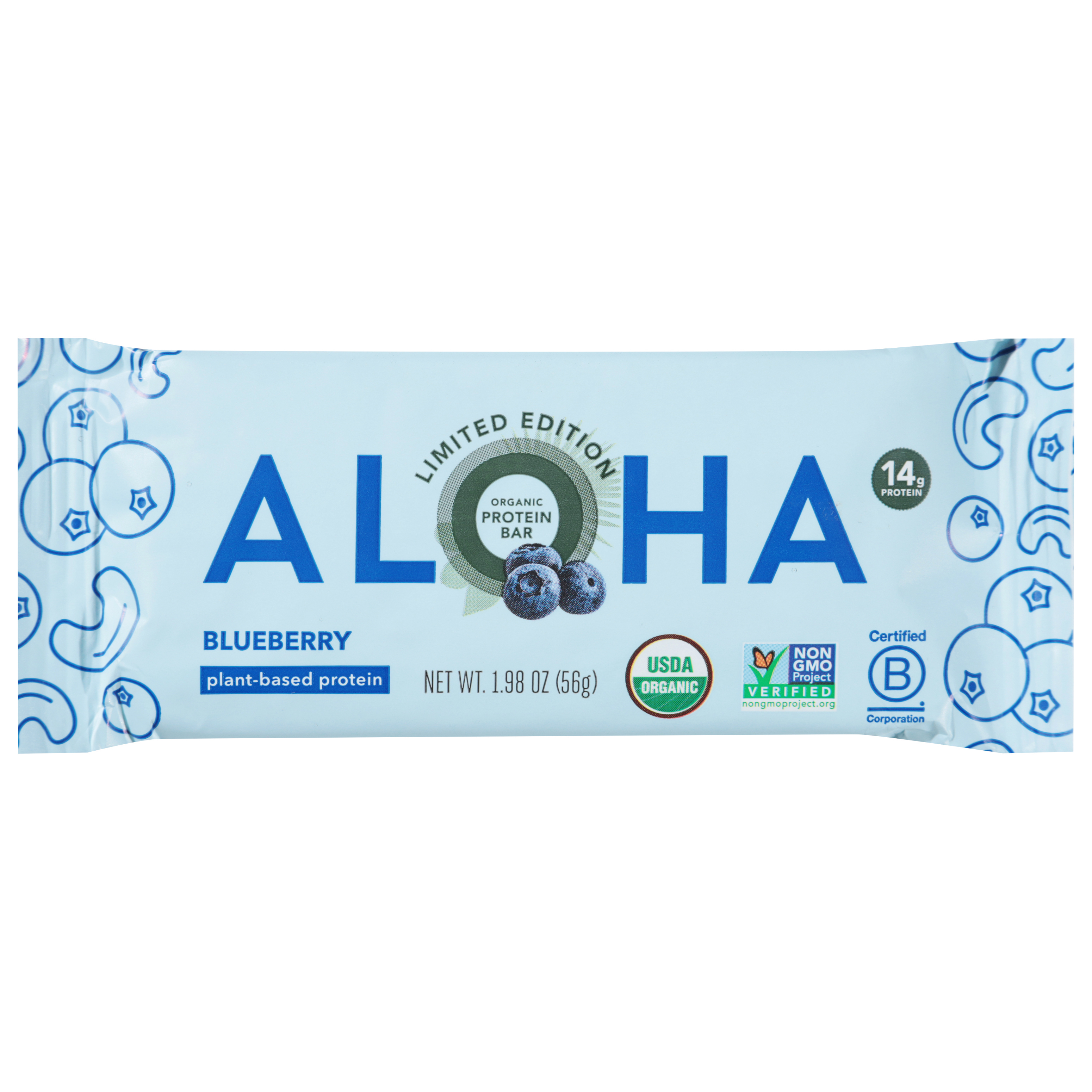 Aloha Organic Blueberry Protein Bar