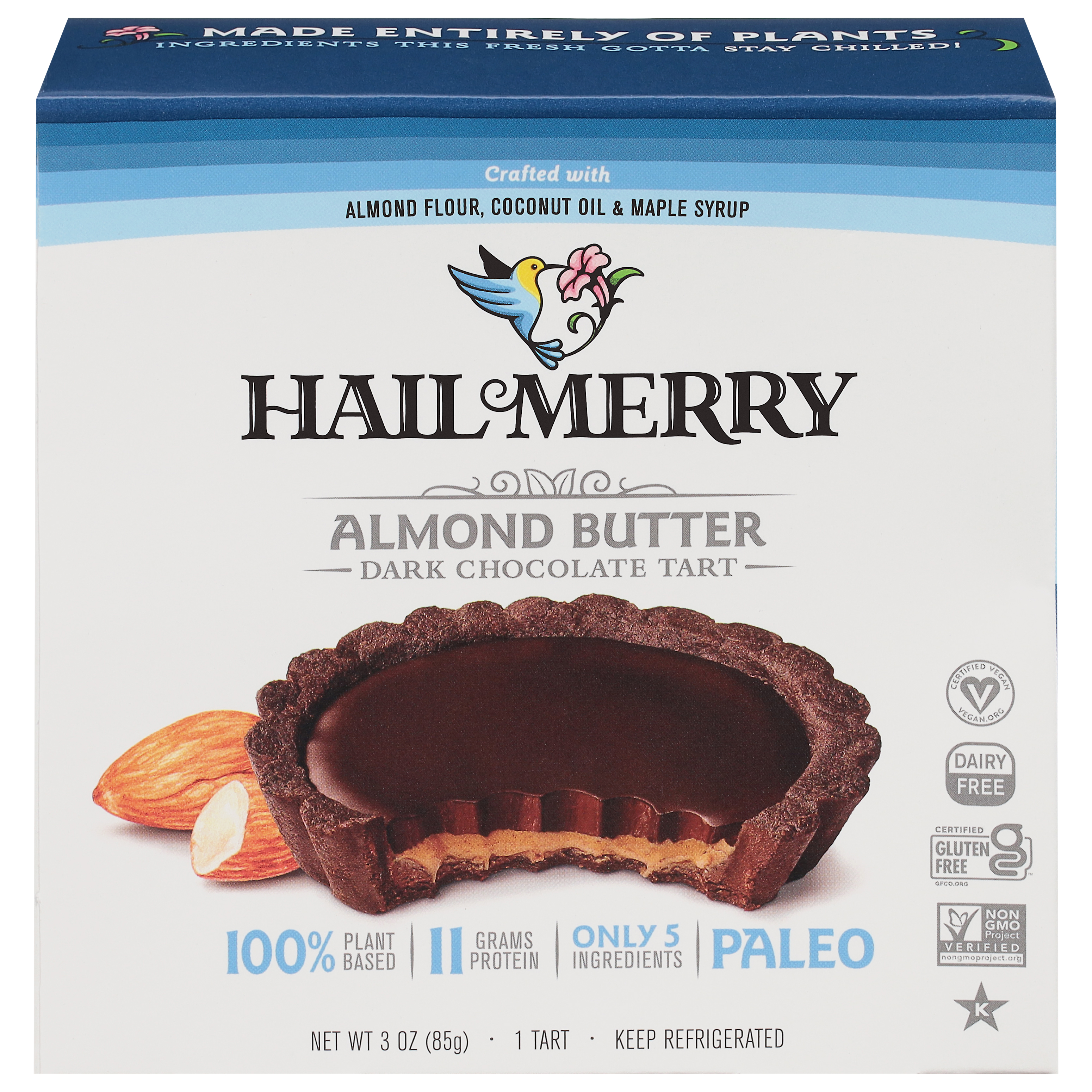 Hail Merry Almond Butter Dark Chocolate Tart