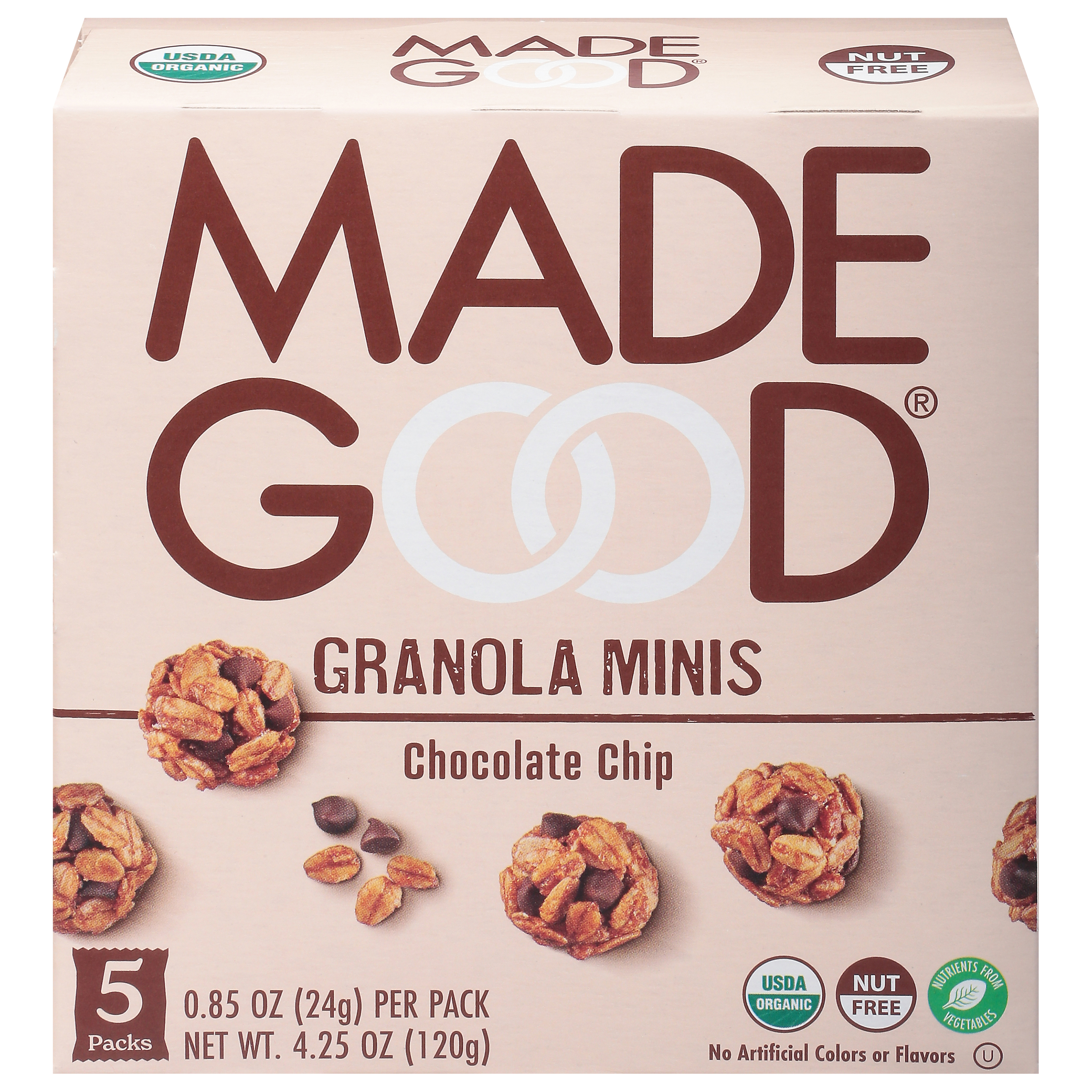 MadeGood Chocolate Chip Granola Minis 5 - 0.85 oz Packs