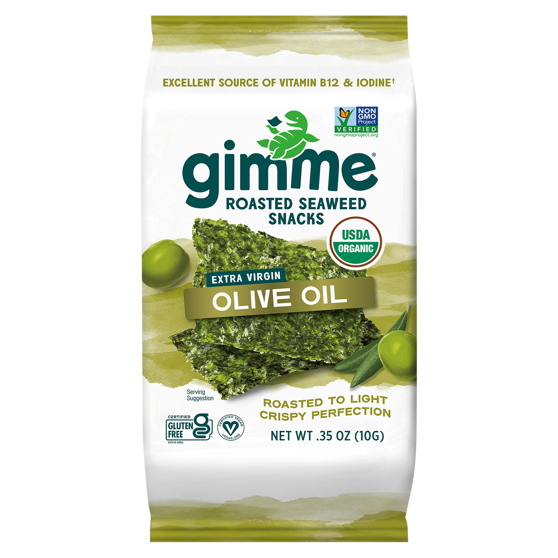 gimMe Roasted Extra Virgin Olive Oil Seaweed Snacks