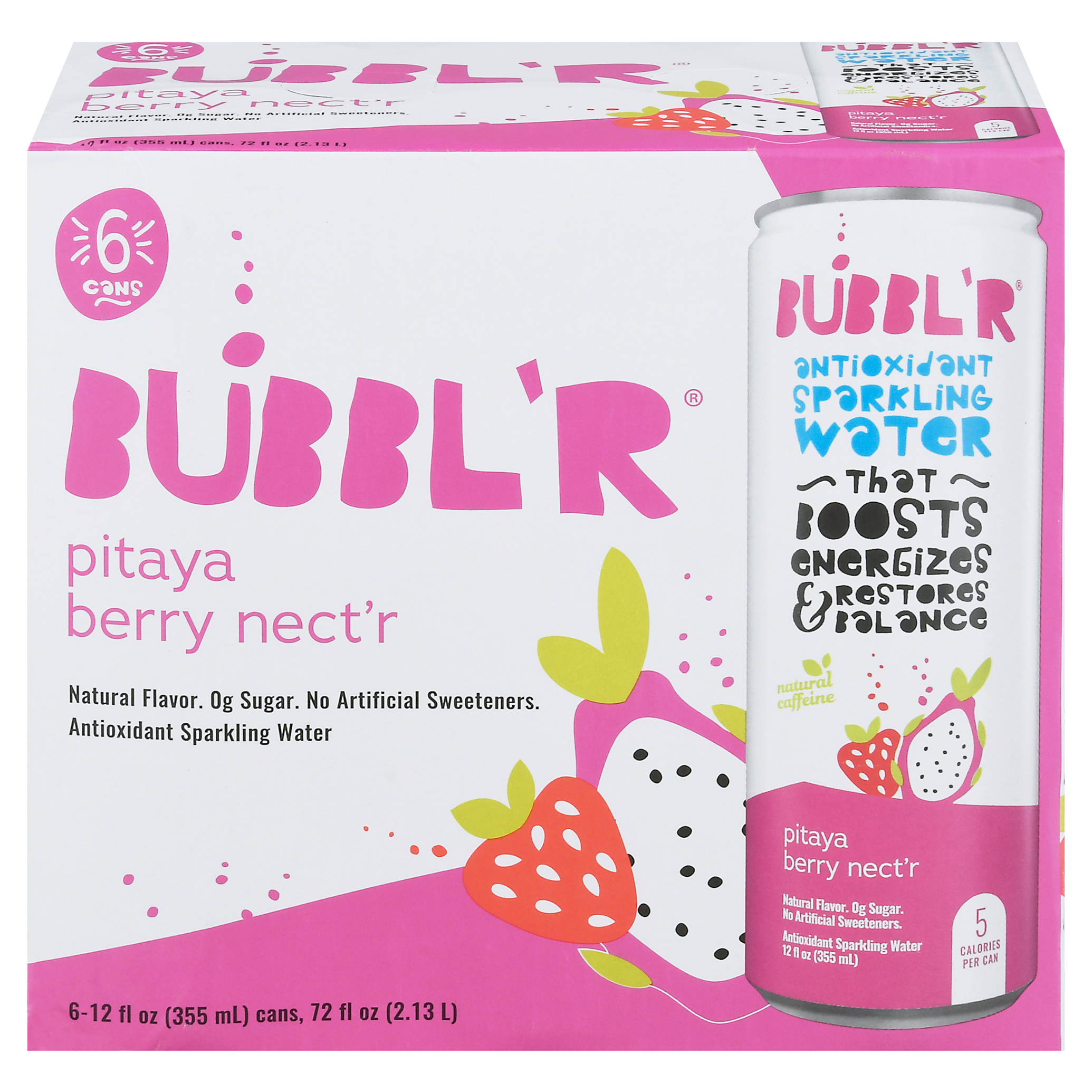 Bubbl'r Pitaya Berry Nect'r, 6 ct