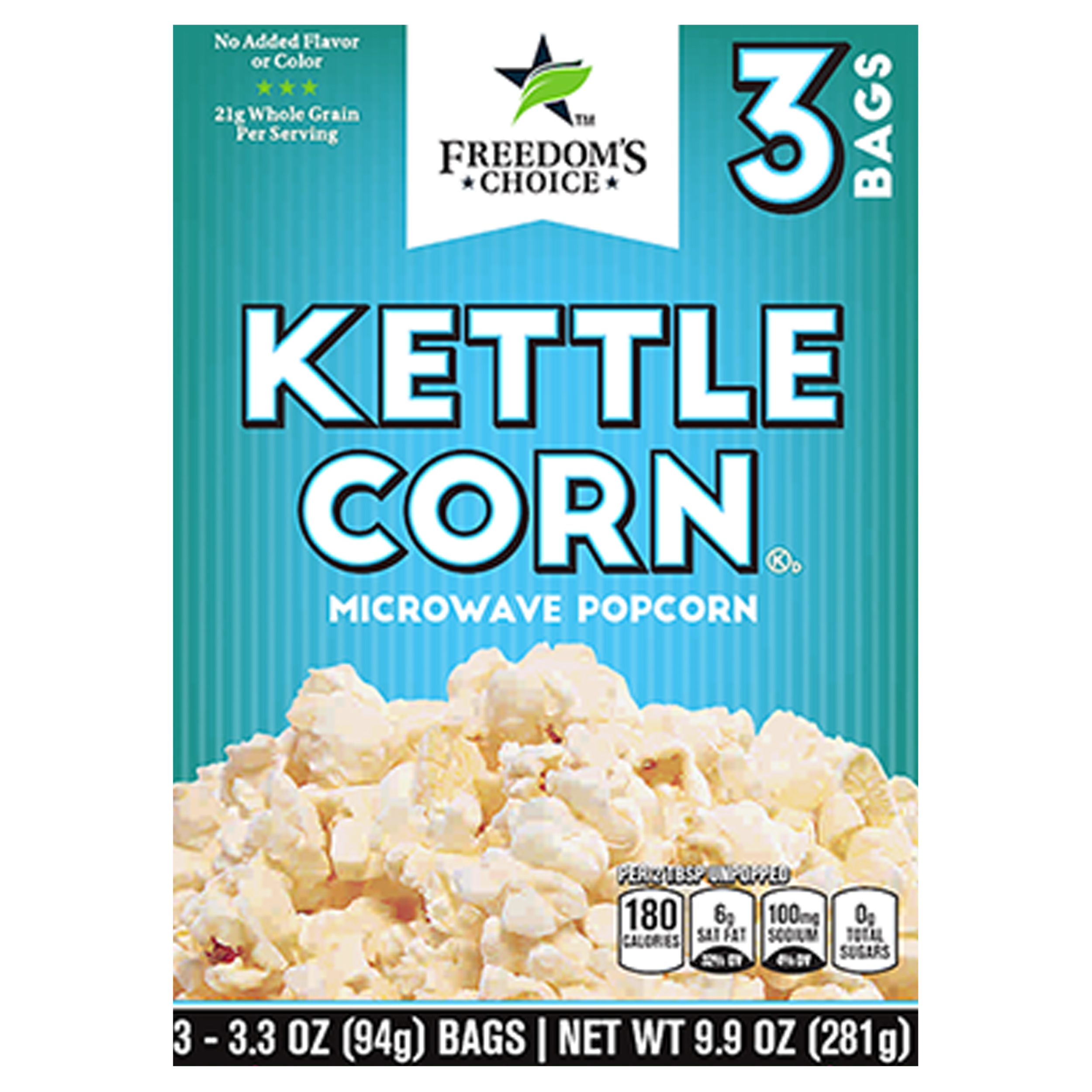 Freedom's Choice Kettle Corn Microwave Popcorn 3 ea