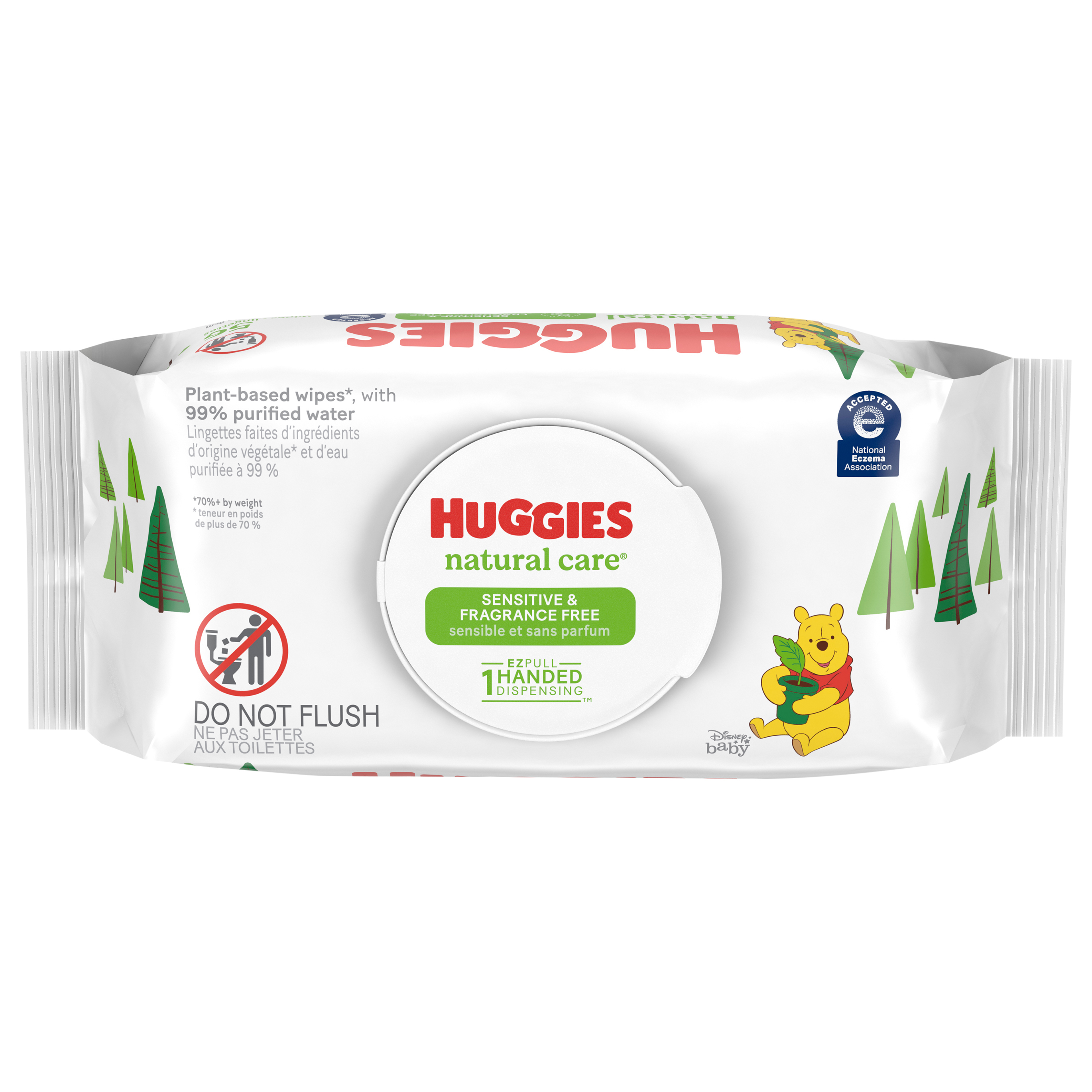 Huggies Natural Care Sensitive Baby Wipes, Unscented, 1 Flip-Top Pack (56 Wipes Total)