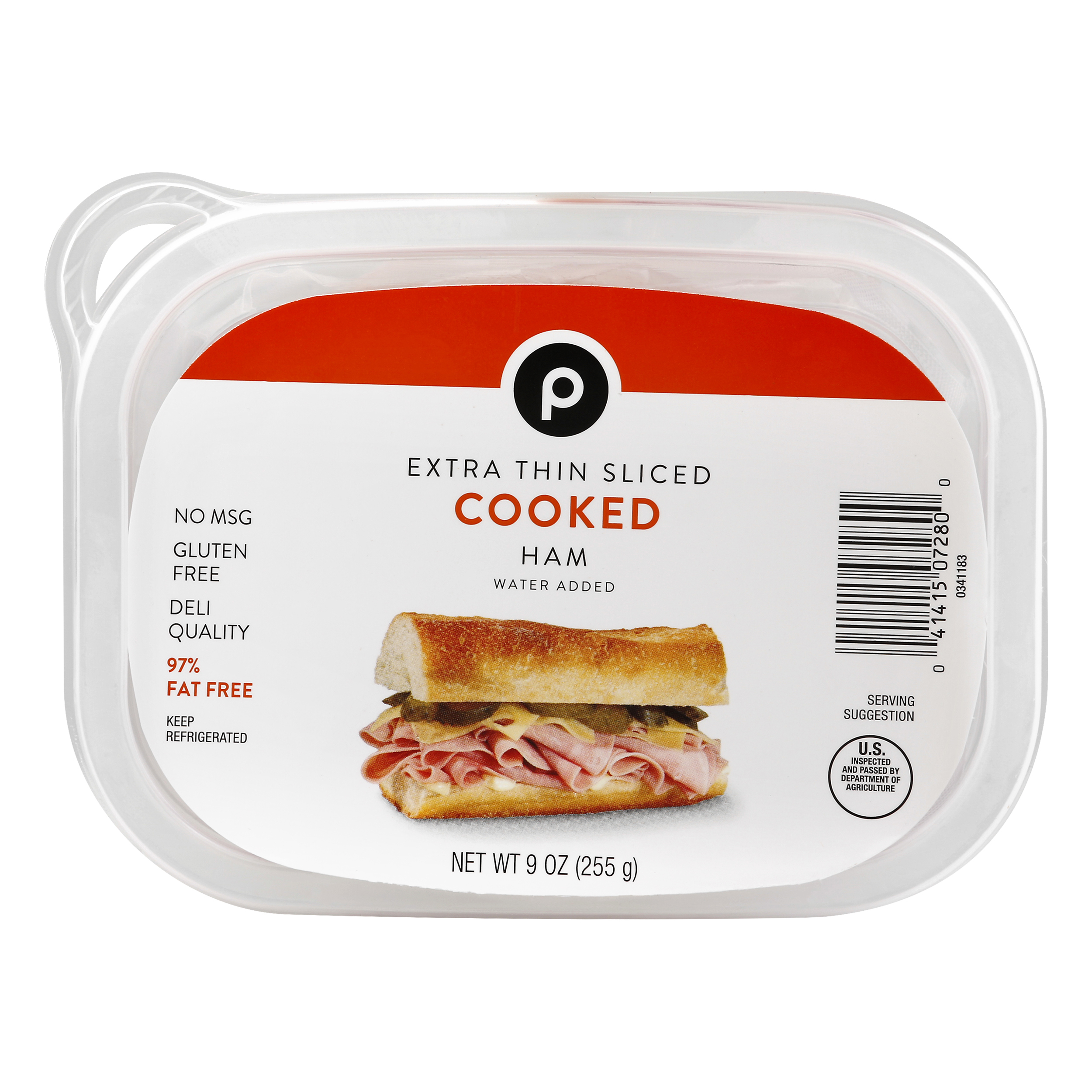 Publix Extra Thin Sliced Cooked Ham 9.0 oz CONTAINER