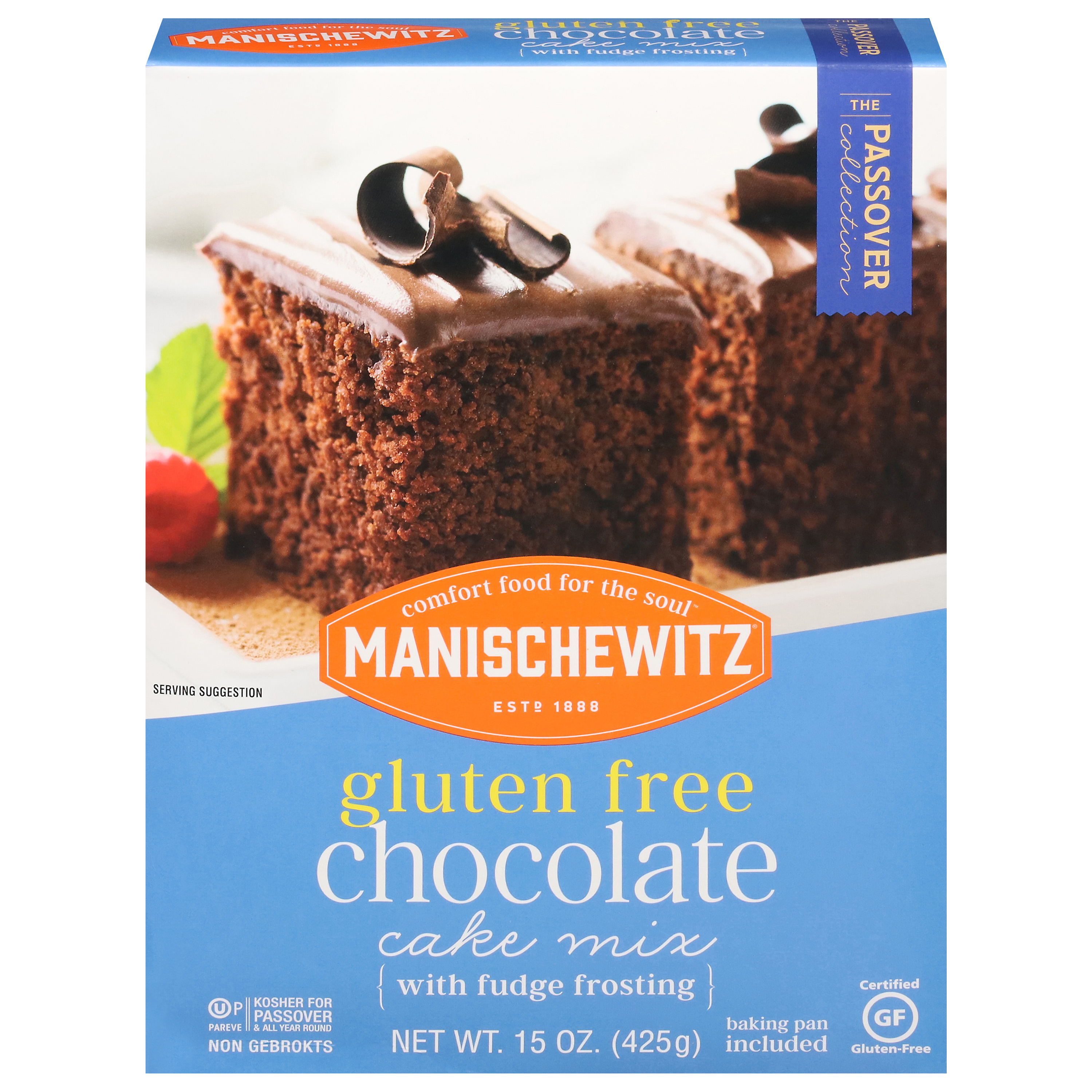 Manischewitz Gluten Free Chocolate Cake Mix with Fudge Frosting