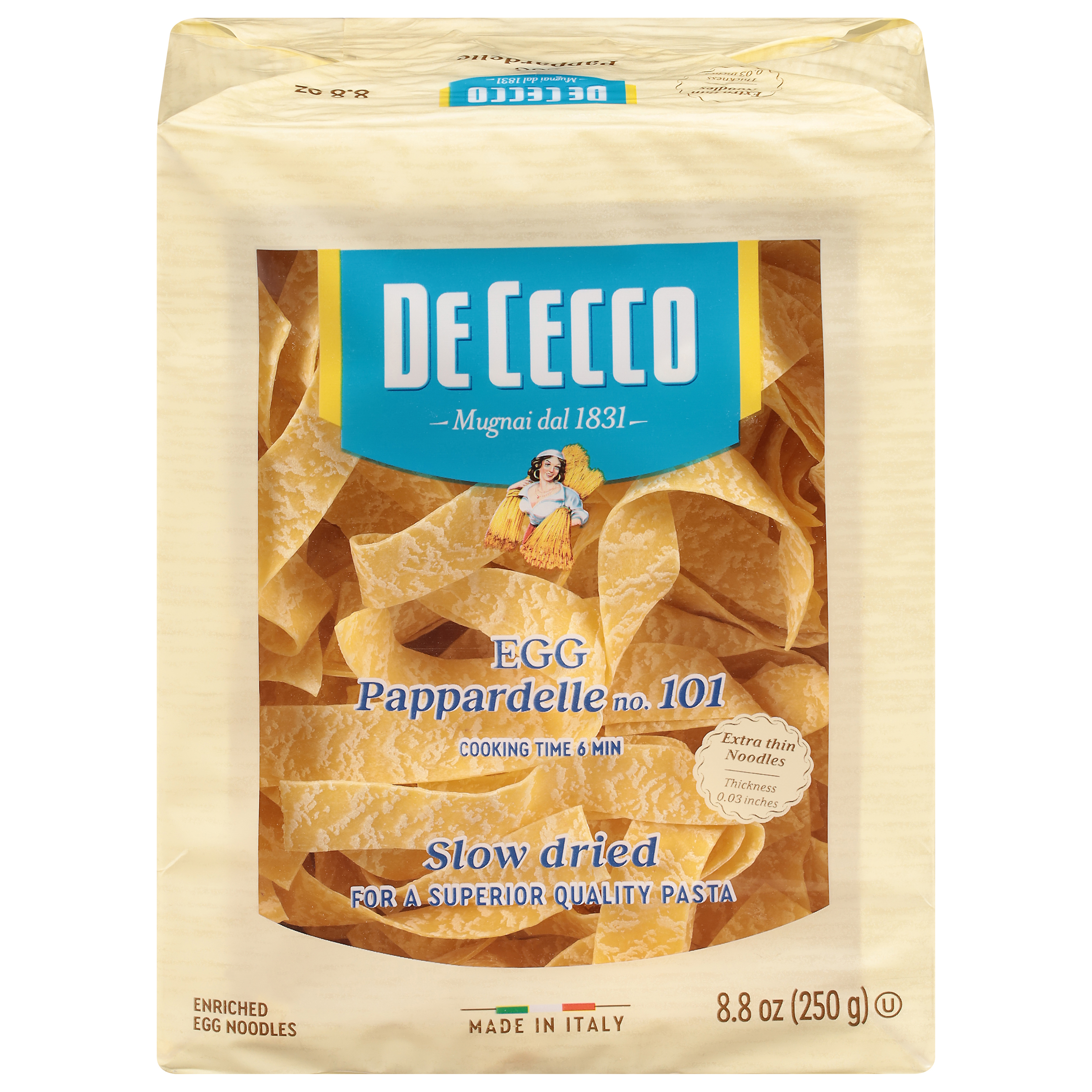 Dececco Pappardelle, Egg