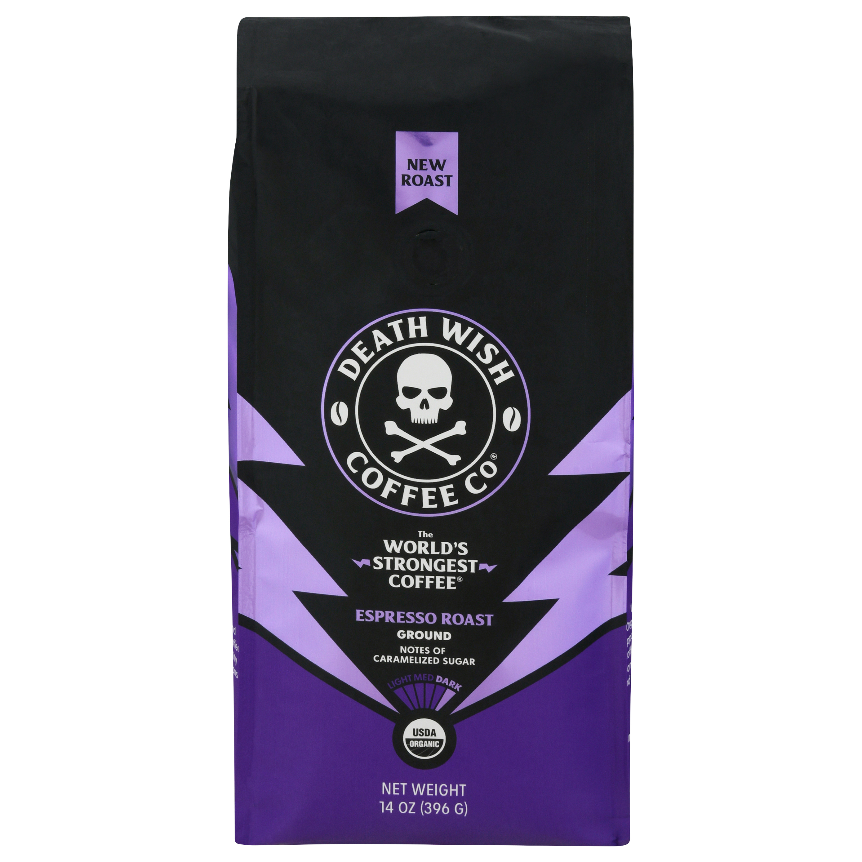 Death Wish Coffee Co Espresso Roast Dark Ground Coffee
