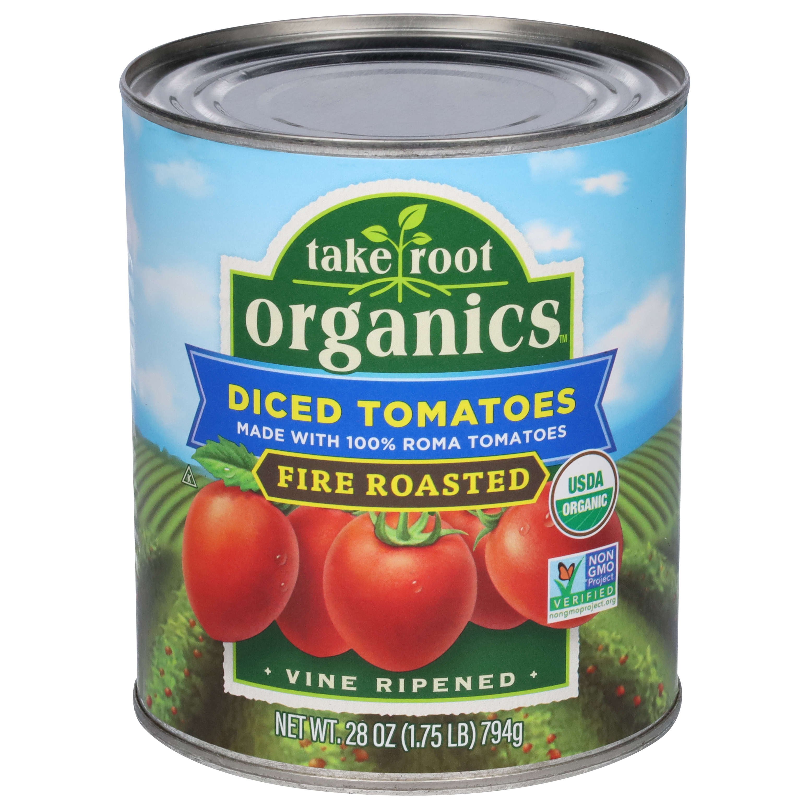 Take Root Organics Diced Fire Roasted Tomatoes