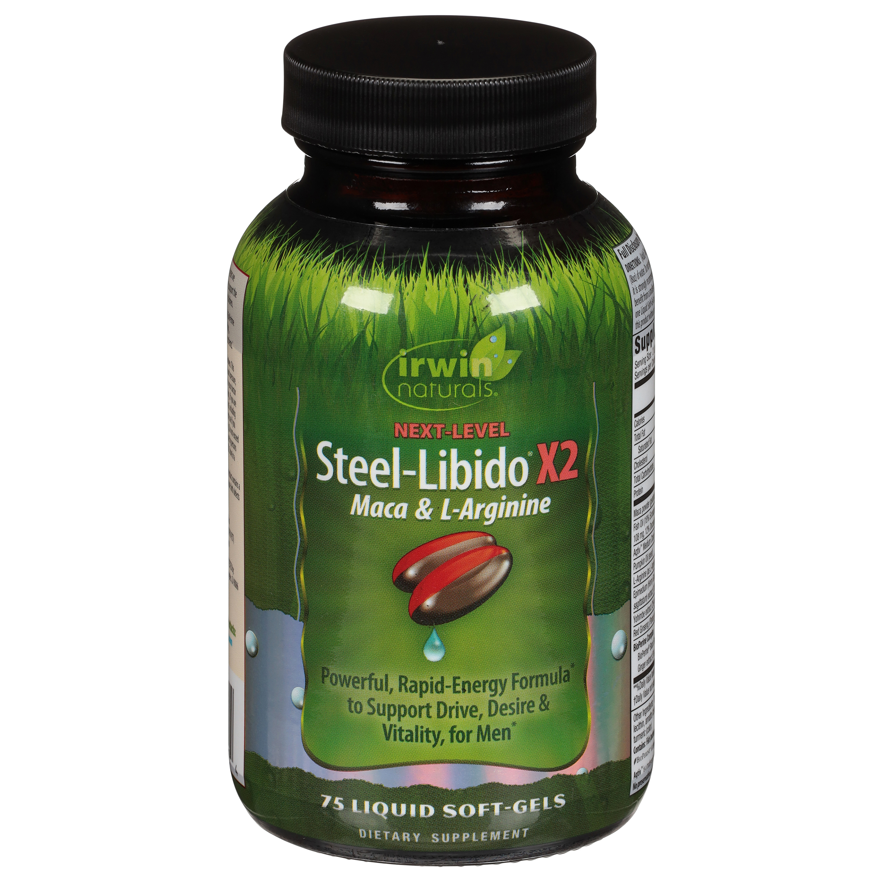 Irwin Naturals Liquid Soft-Gels Next-Level Steel-Libido X2 75 Soft-gels