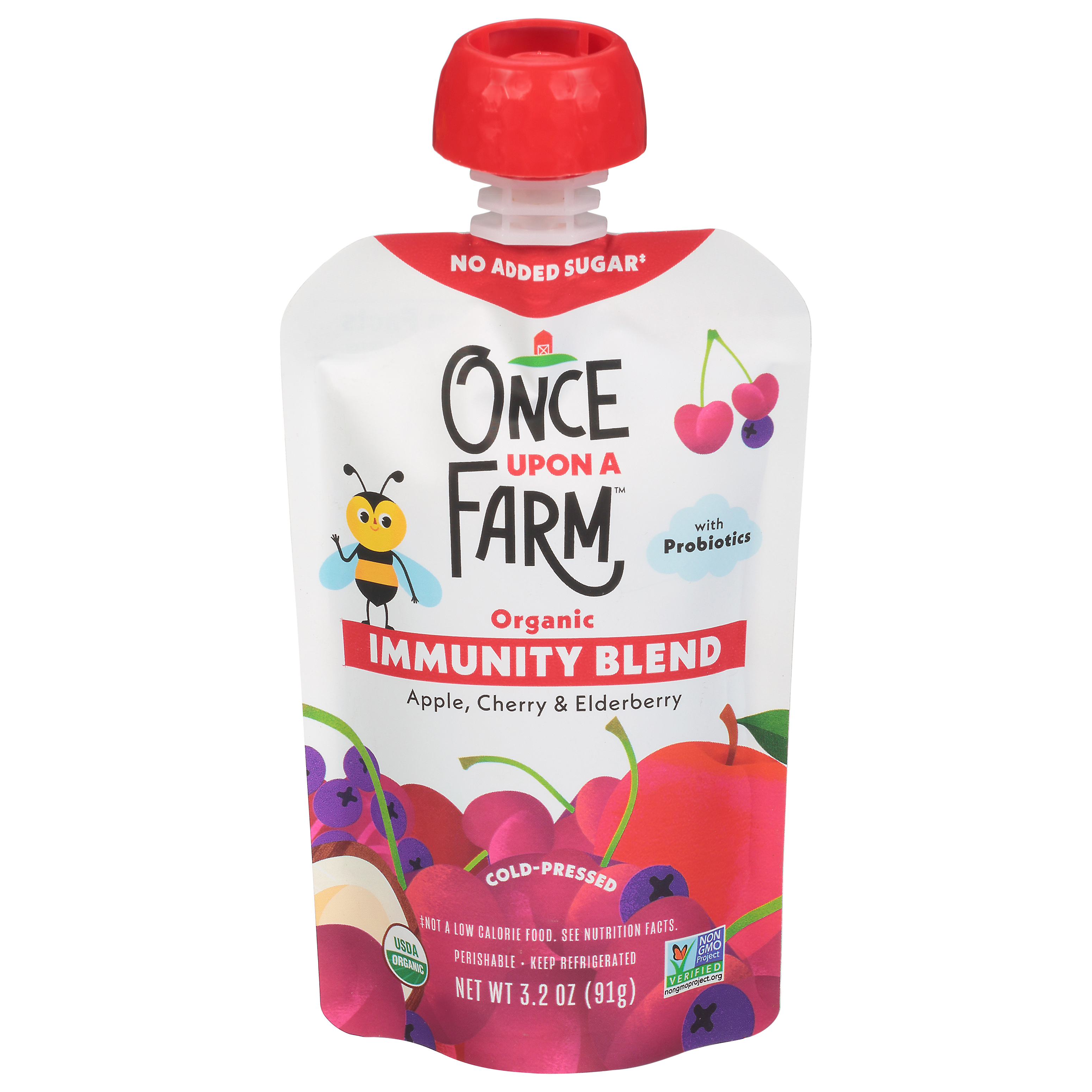 Once Upon a Farm Organic Apple, Cherry & Elderberry Immunity Blend
