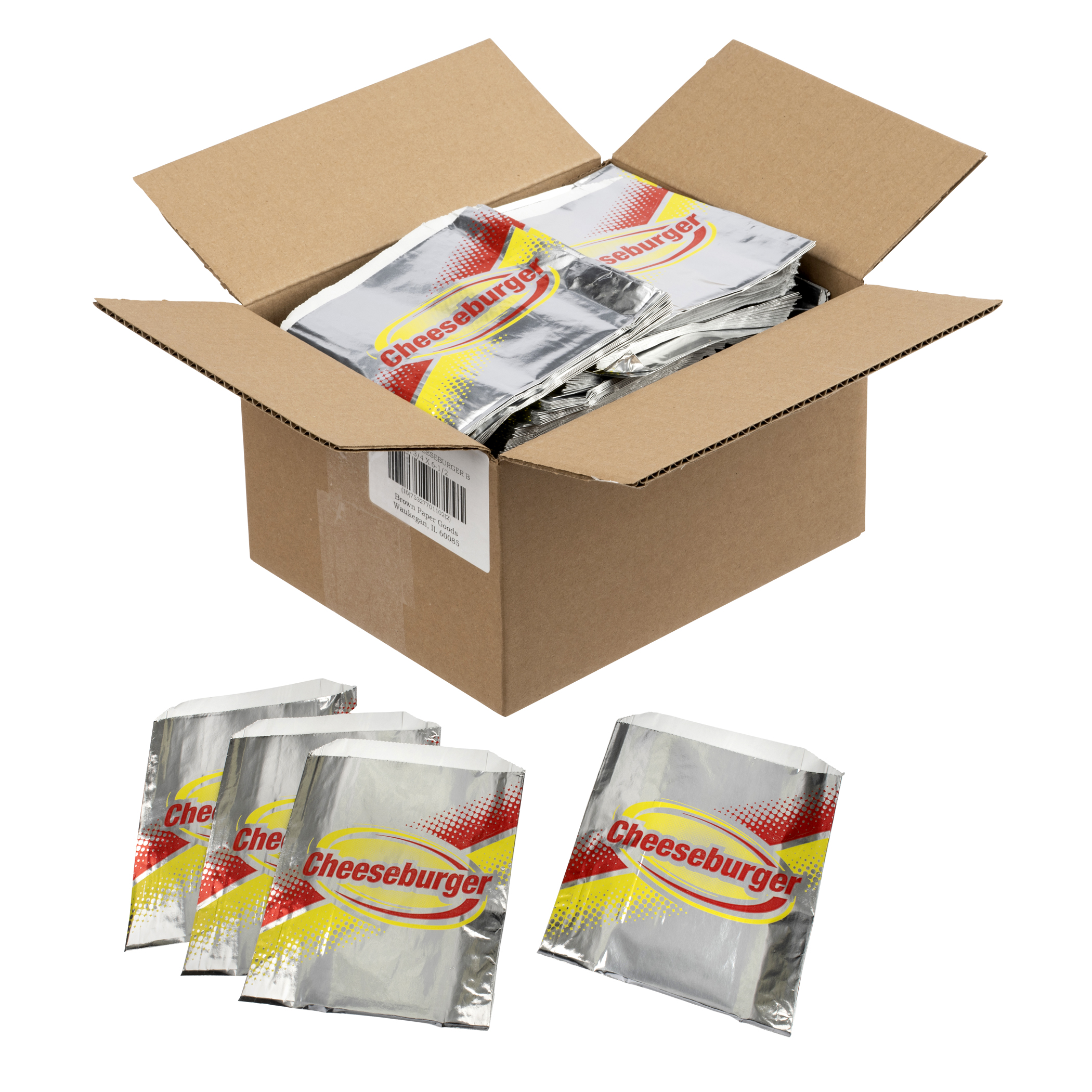 6x.75x6.5 Printed Cheeseburger Bag 1M/cs
