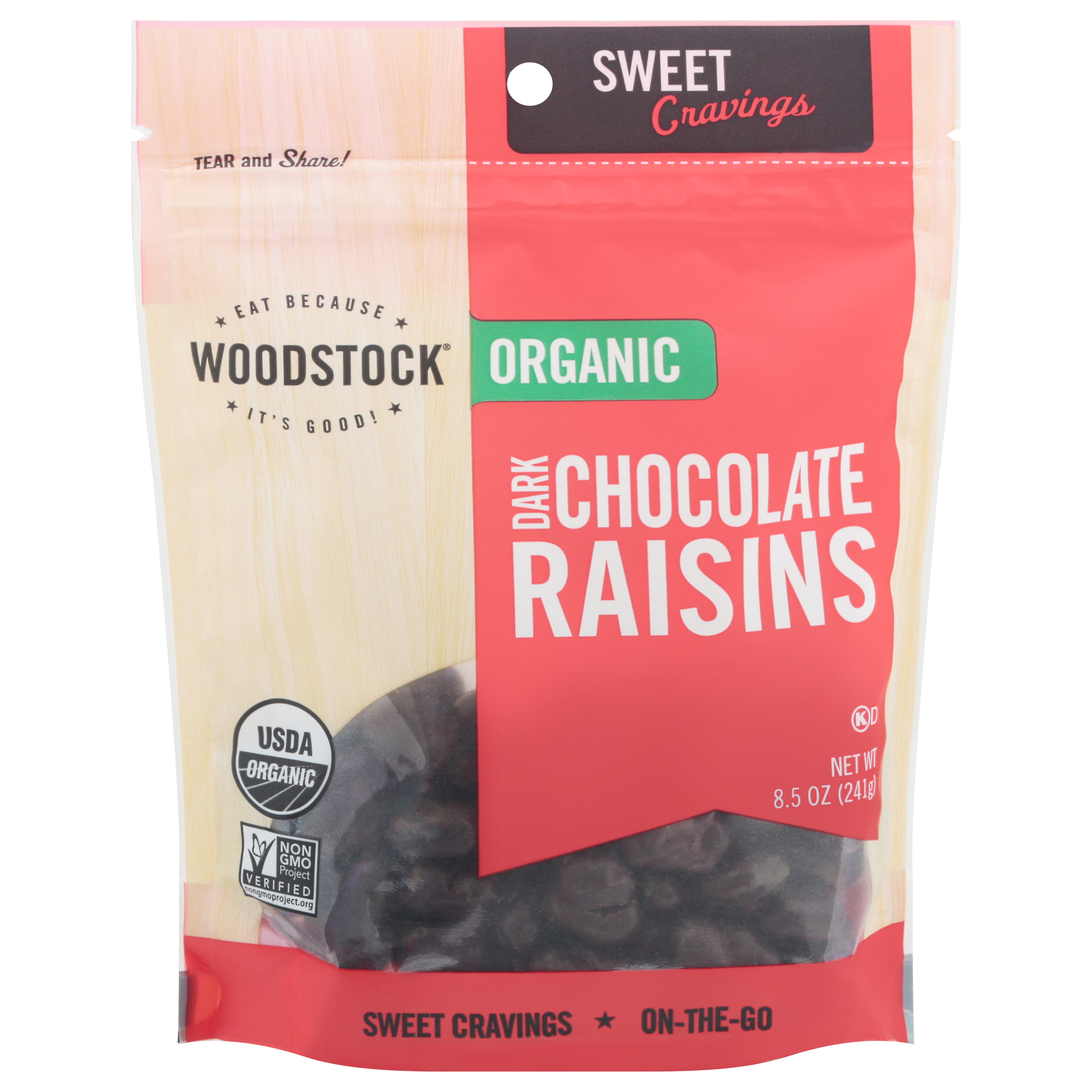 Woodstock Organic Dark Chocolate Raisins
