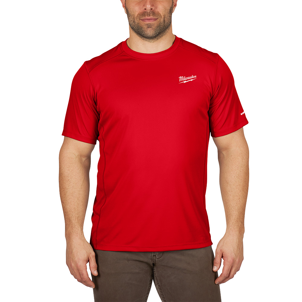 WORKSKIN Lightweight Performance Shirt - Short Sleeve - Red L