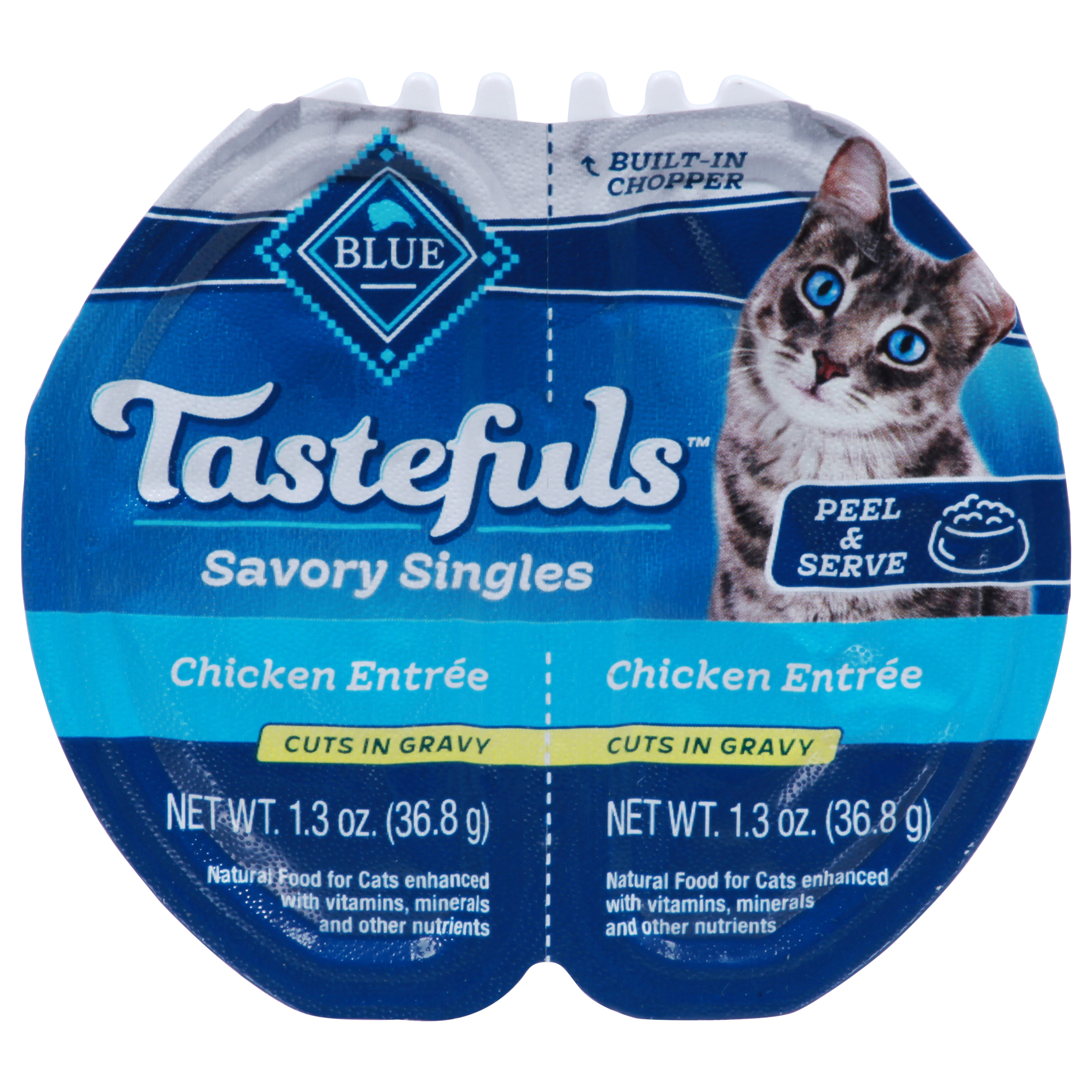 Blue Buffalo Tastefuls Savory Singles Cuts in Gravy Chicken Entree Food for Cats 1.3 ea