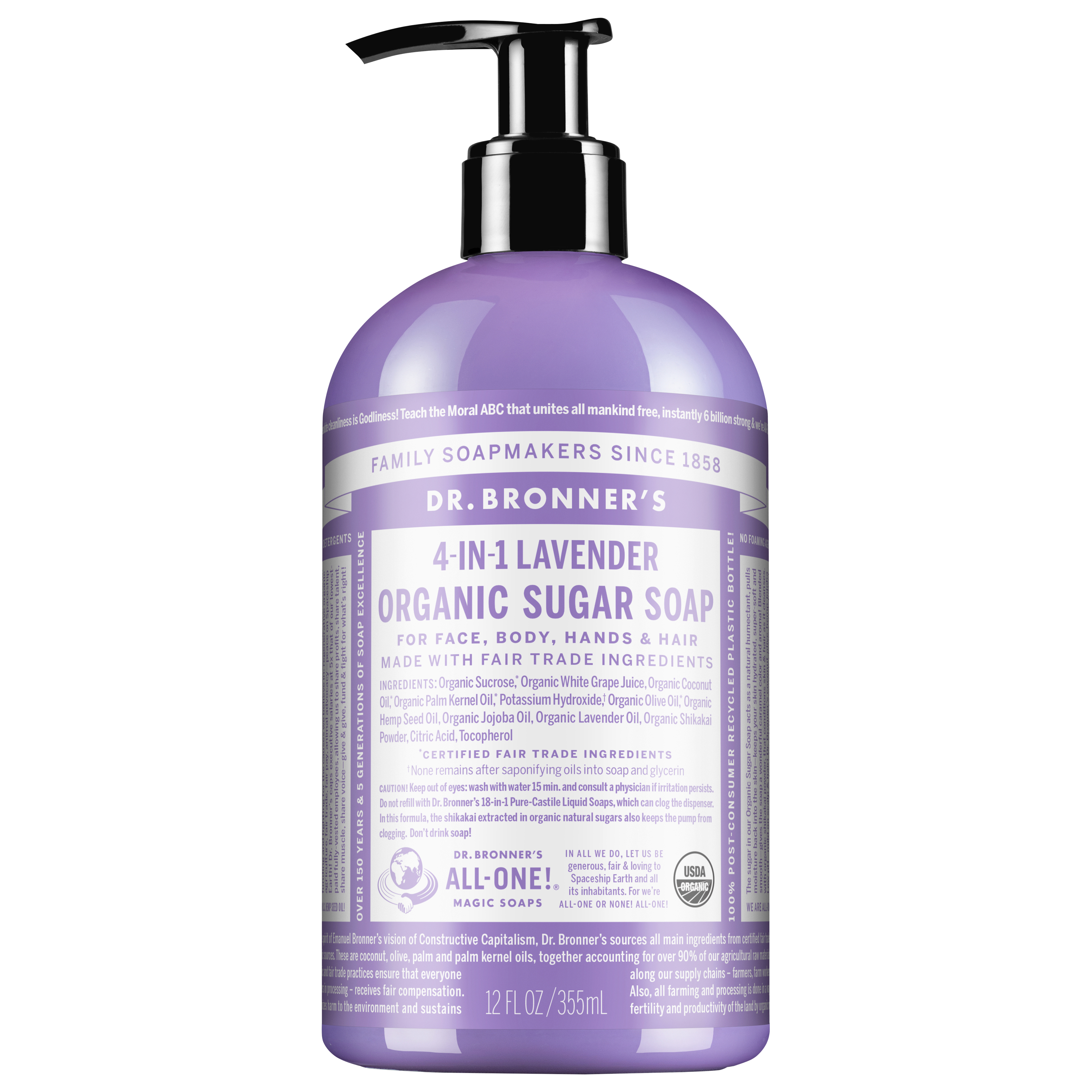 Dr. Bronner's Organic Sugar Soap - Lavender -