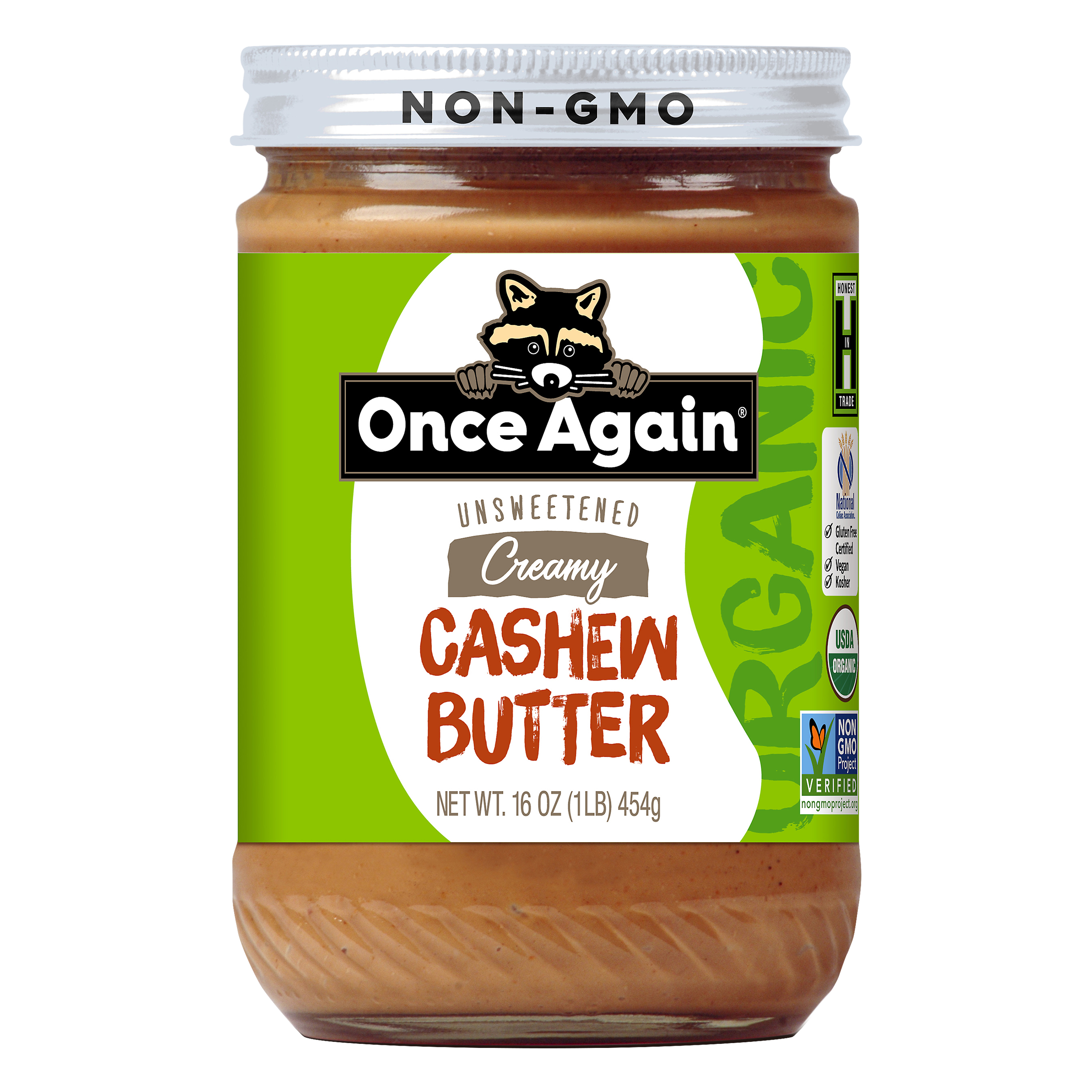 Once Again Unsweetended Creamy Organic Cashew Butter