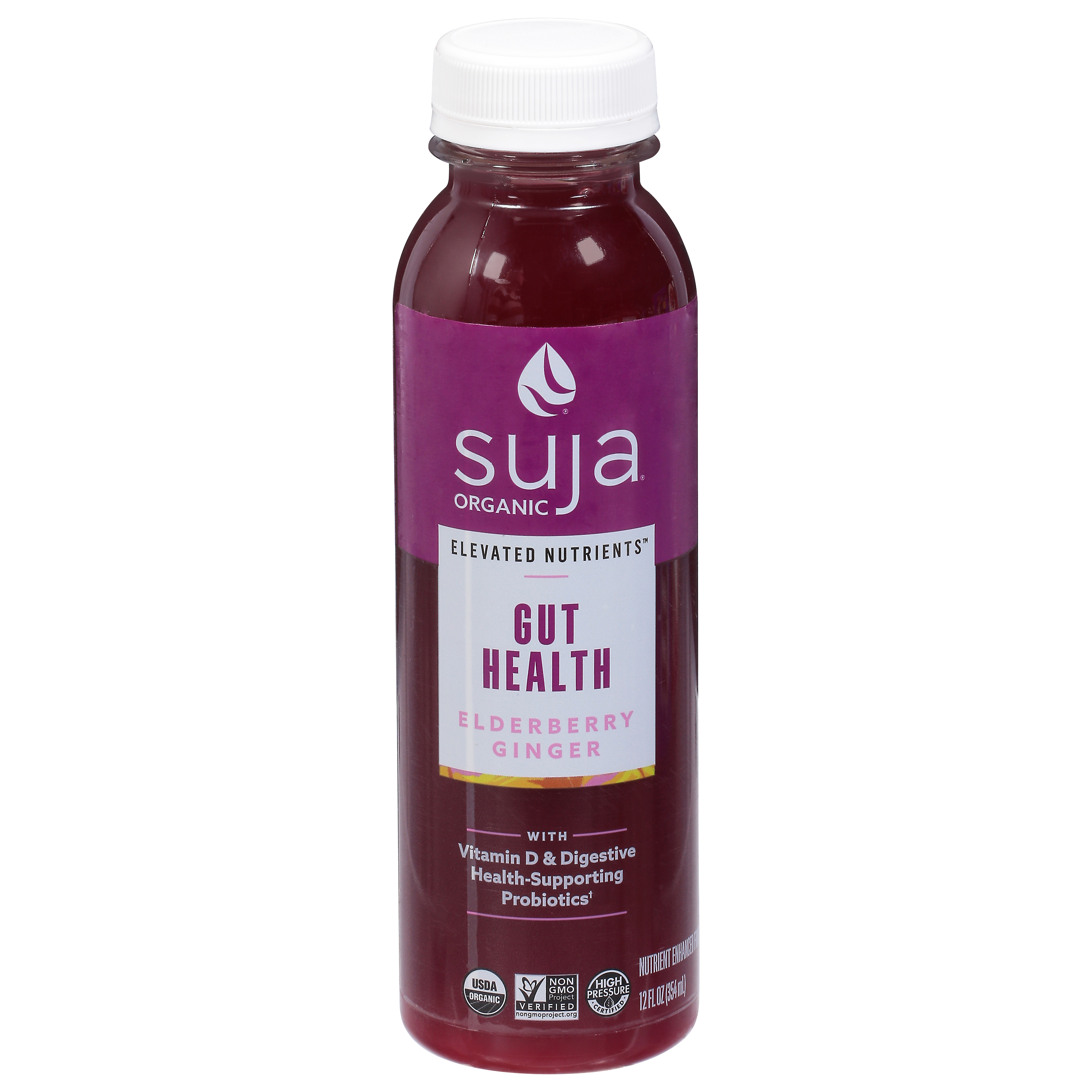 Suja Organic Gut Health Elderberry Ginger Fruit Juice Drink