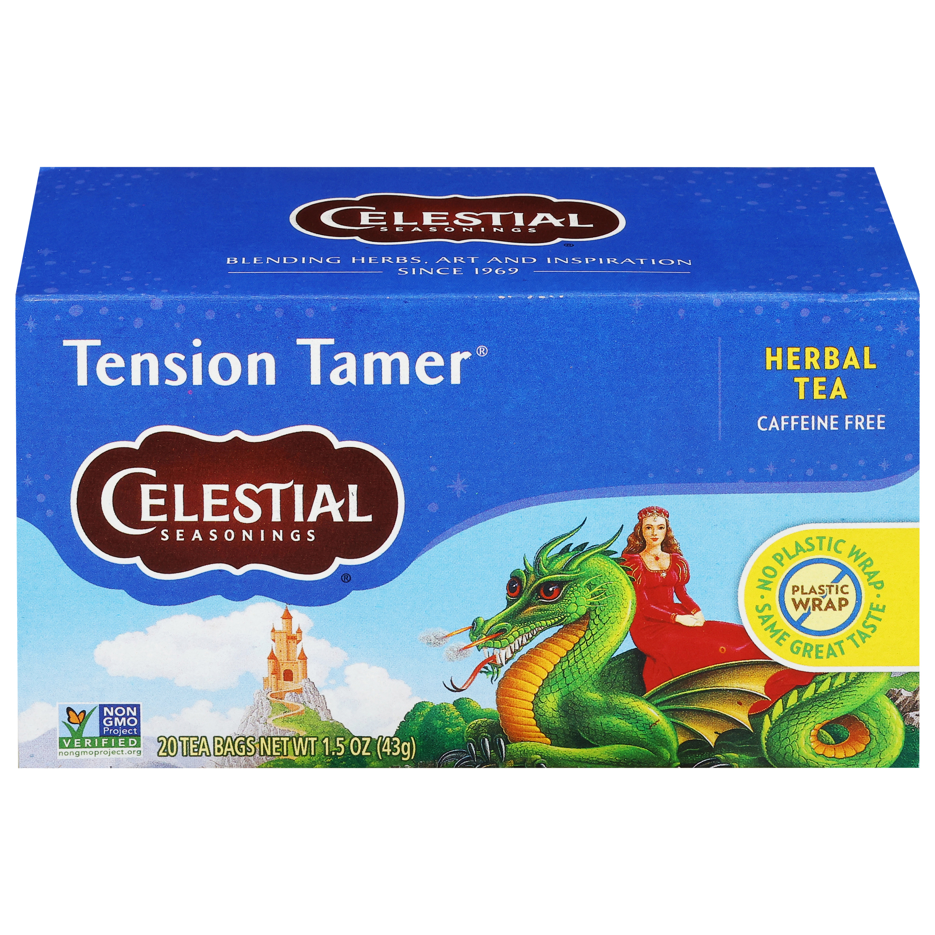 Celestial Seasonings Caffeine Free Tension Tamer Herbal Tea 20 Tea Bags