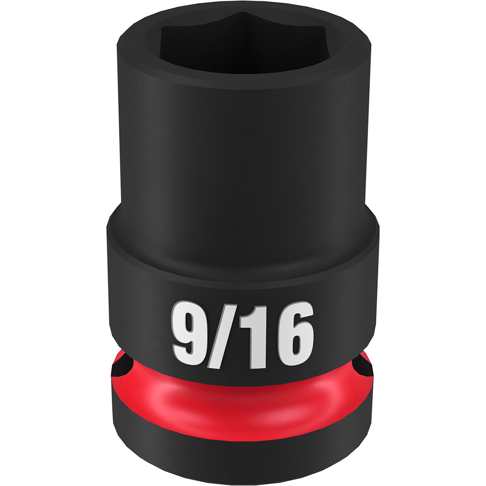Product image for Milwaukee 49-66-6203 SHOCKWAVE™ Impact Duty™ 9/16" Standard 6-Point Socket, 1/2" Drive