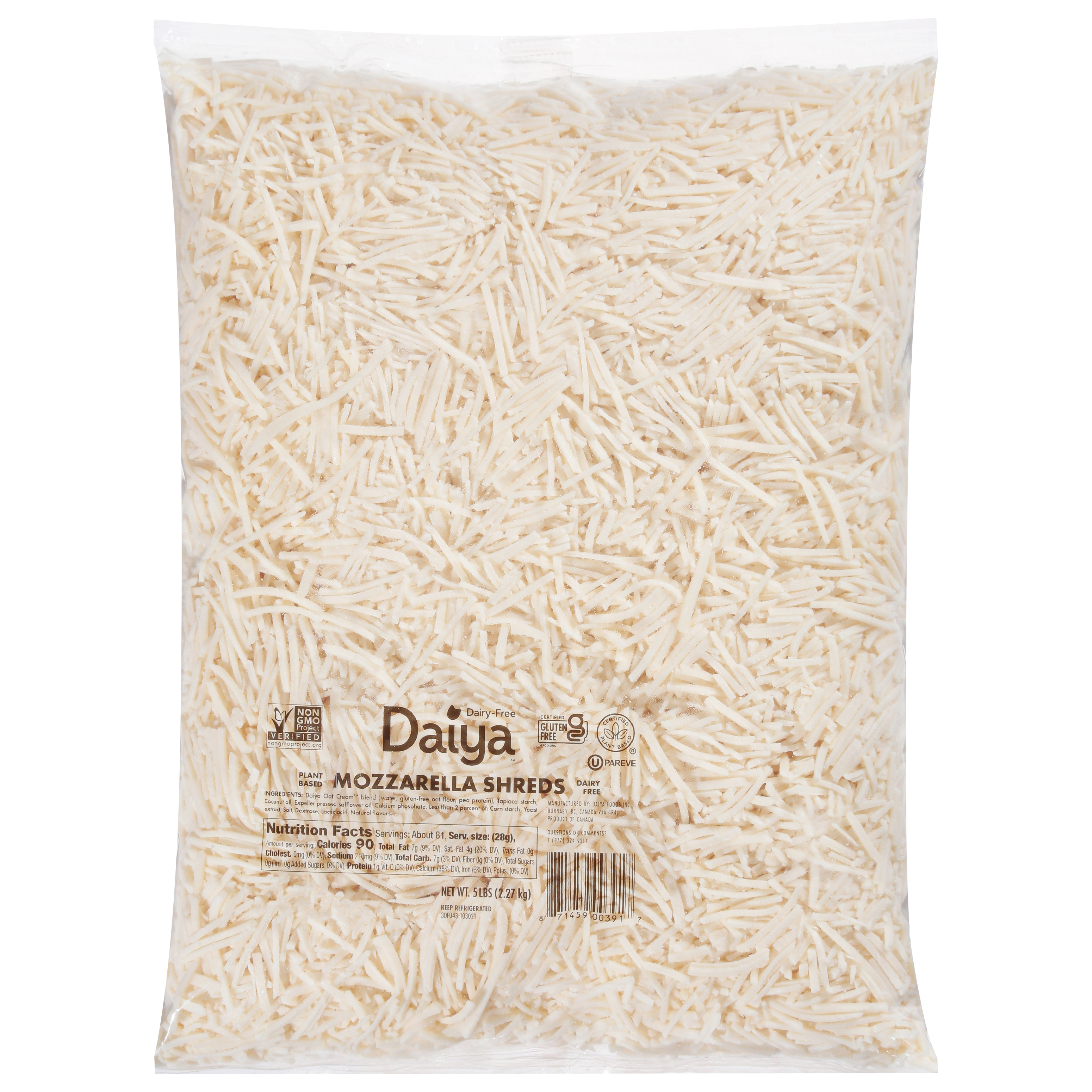 Daiya Dairy-Free Mozzarella Shreds
